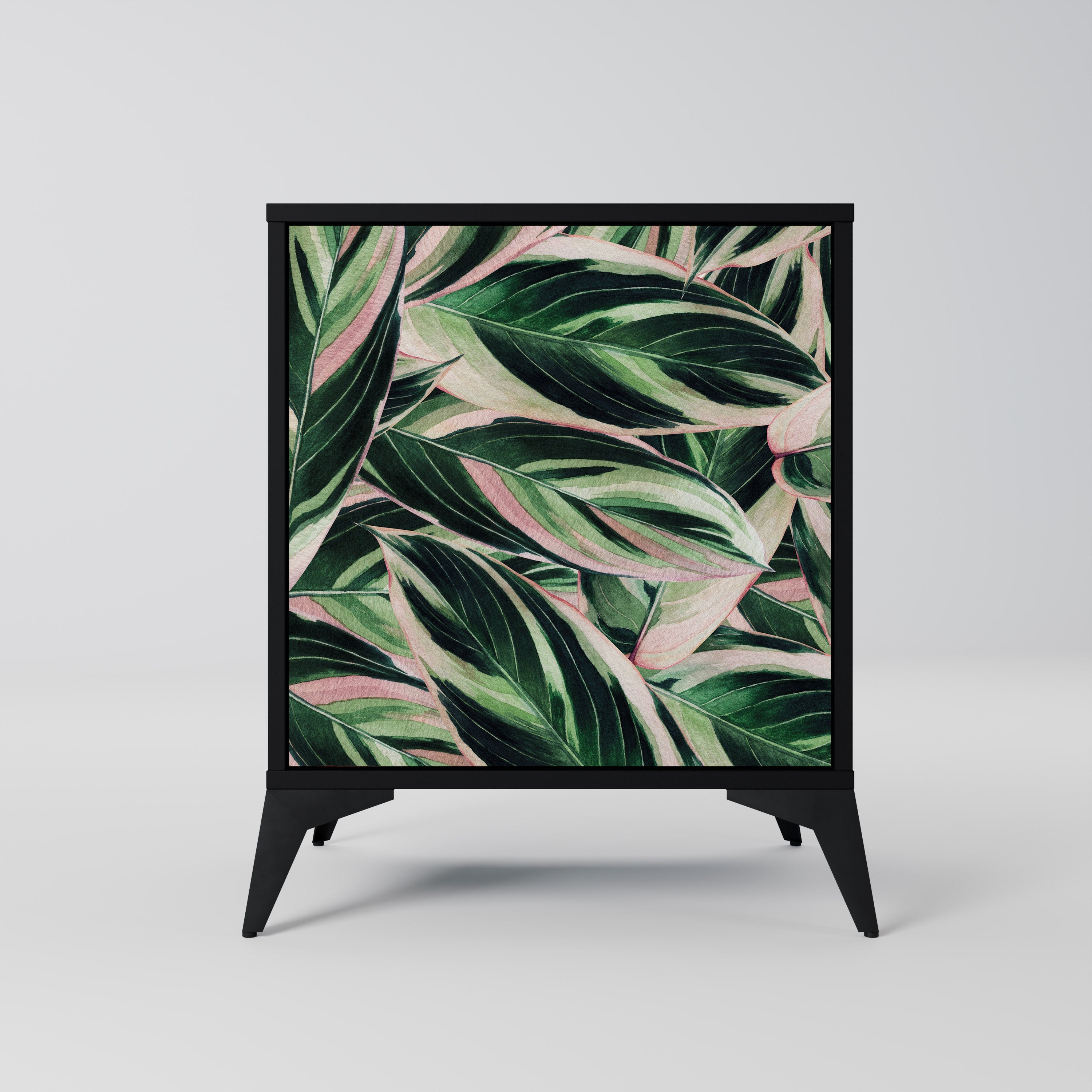 EERIE STROMANTHE Aparador de 1 Porta em Acabamento Preto