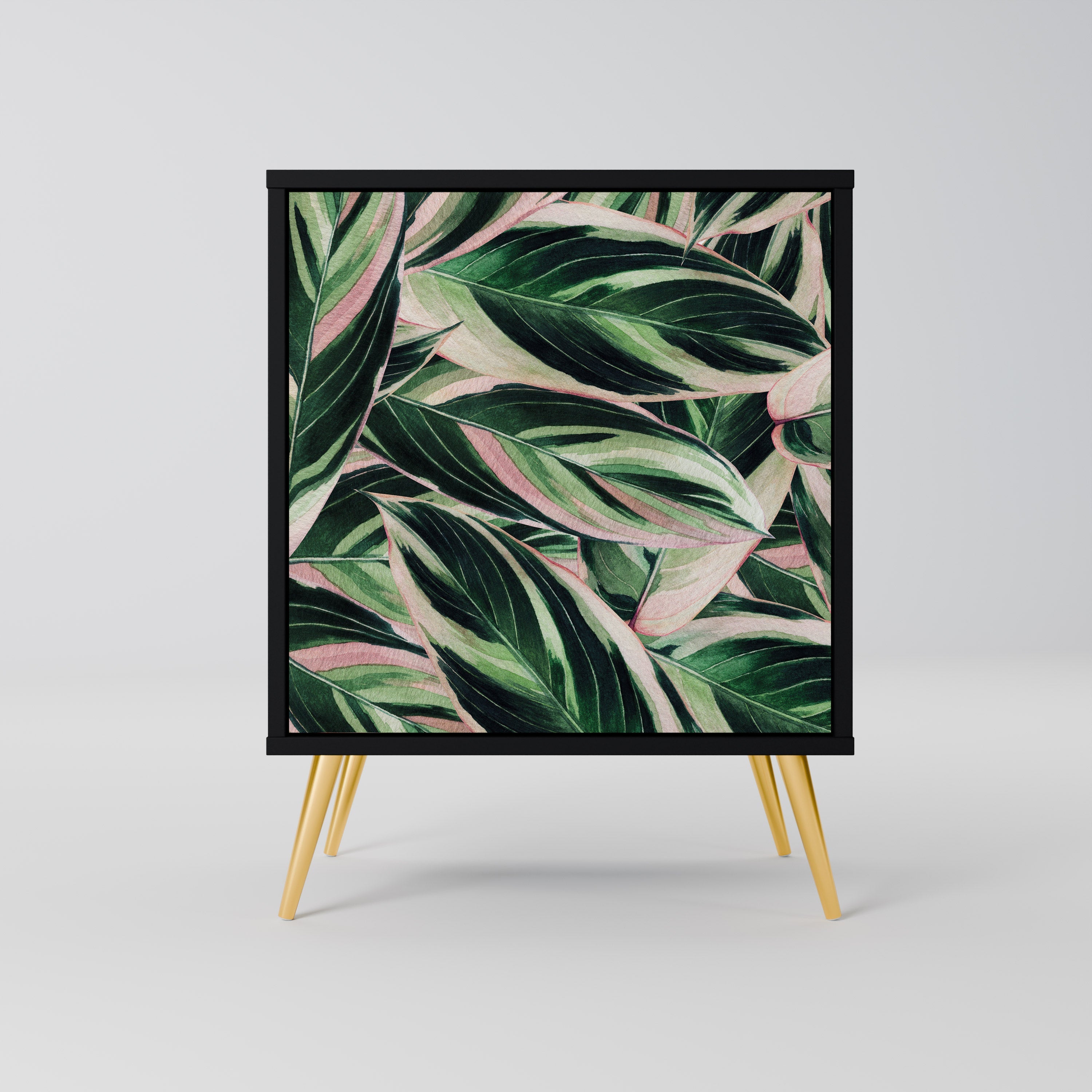 EERIE STROMANTHE Aparador de 1 Porta em Acabamento Preto