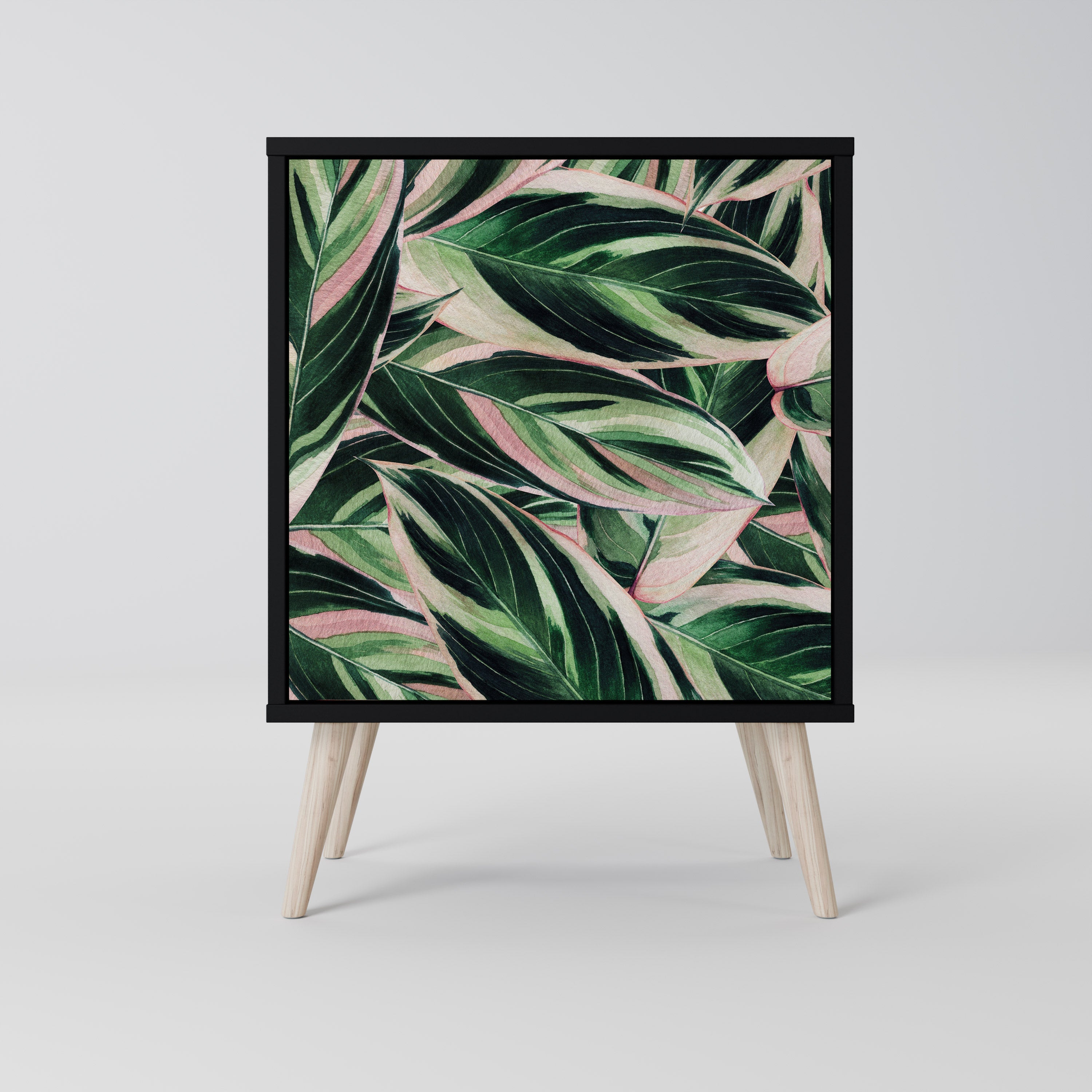 EERIE STROMANTHE Aparador de 1 Porta em Acabamento Preto