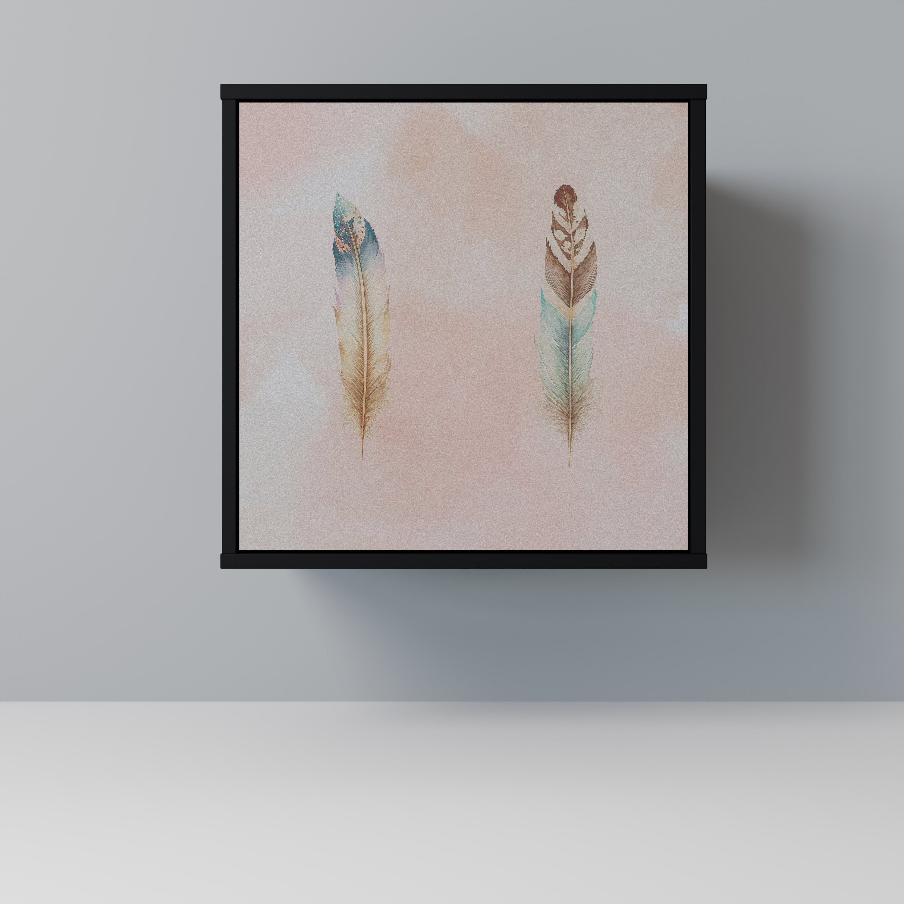 THE DELIQUESCE Aparador de 1 Porta em Acabamento Preto