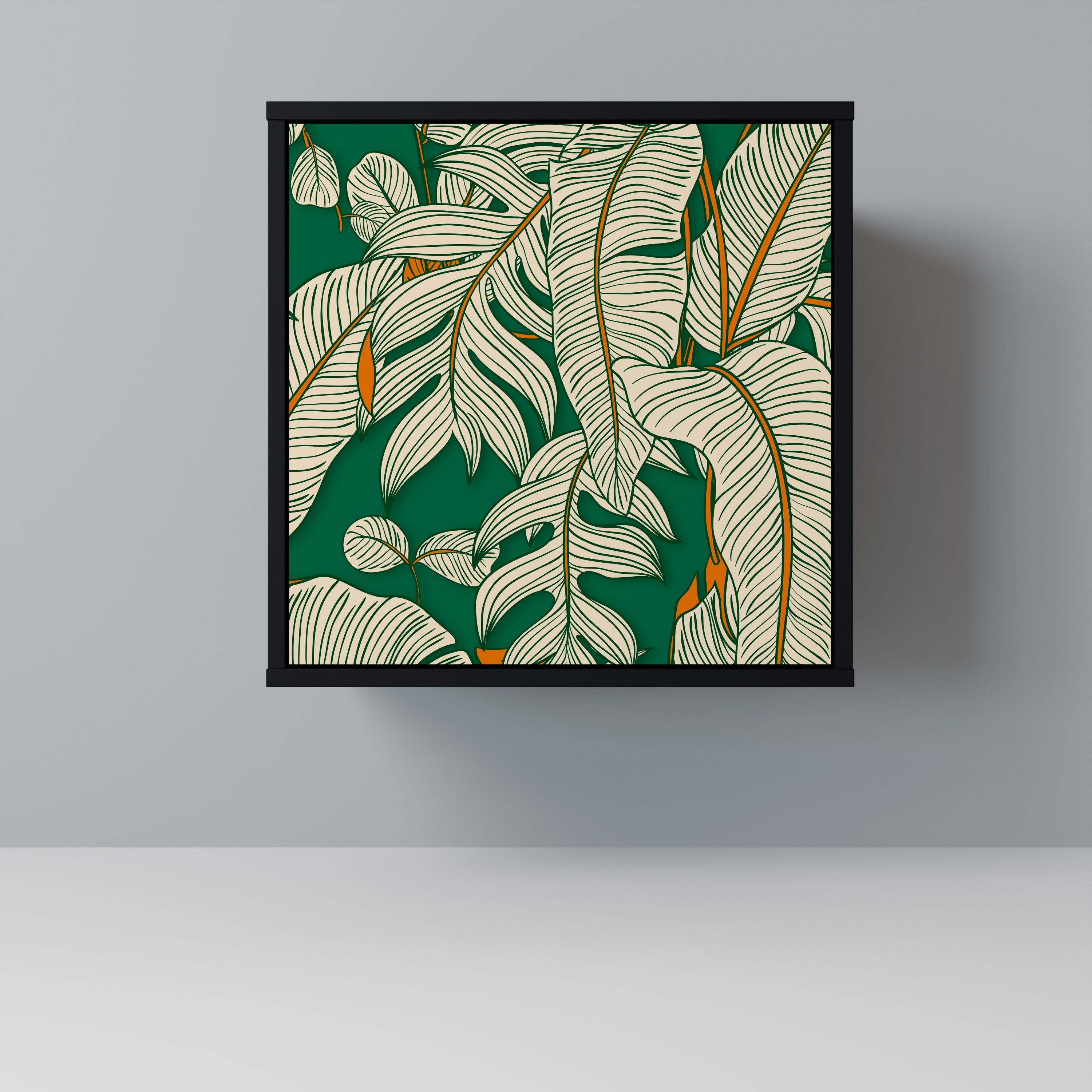 VERDANT PLEASURES Aparador de 1 Porta em Acabamento Preto