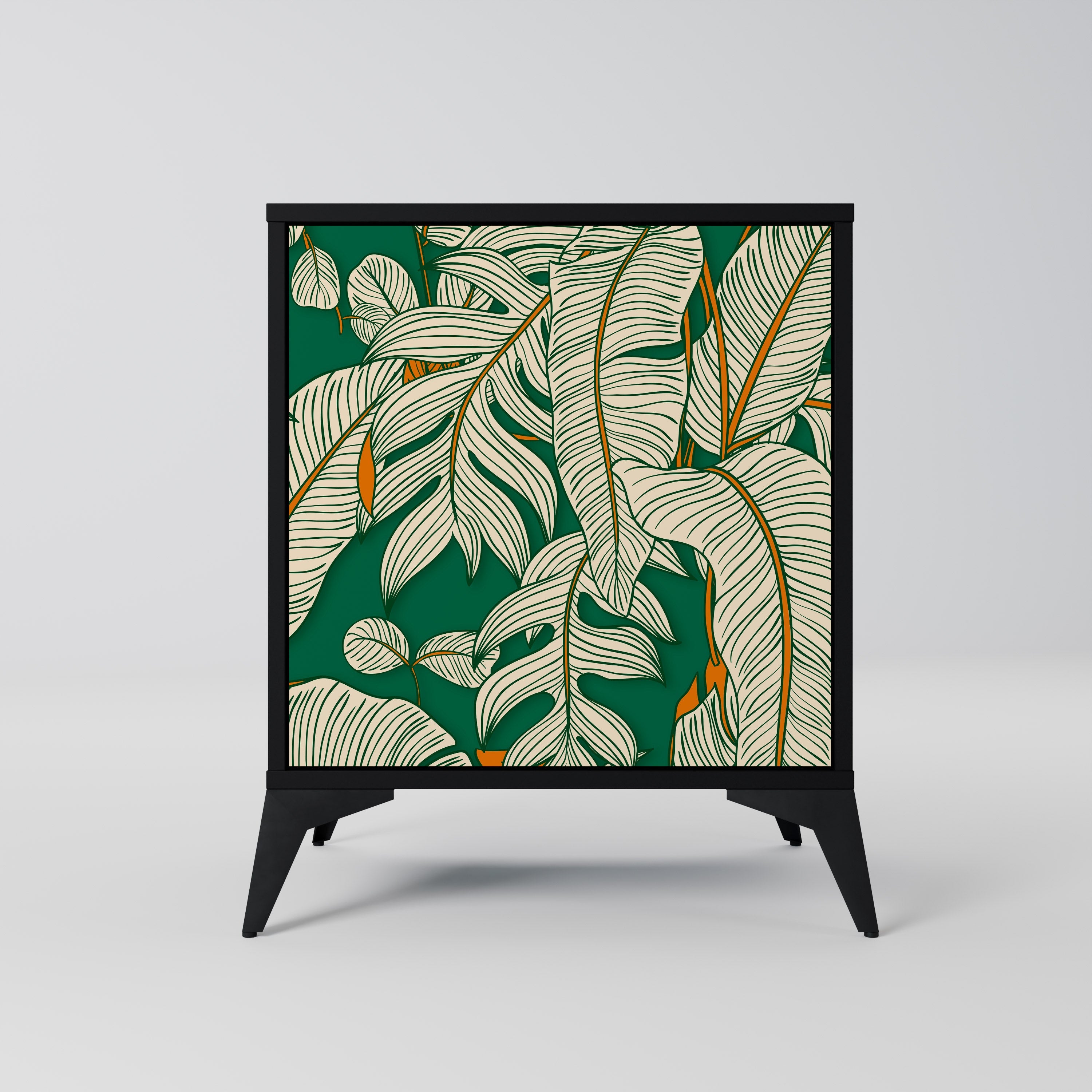 VERDANT PLEASURES Aparador de 1 Porta em Acabamento Preto