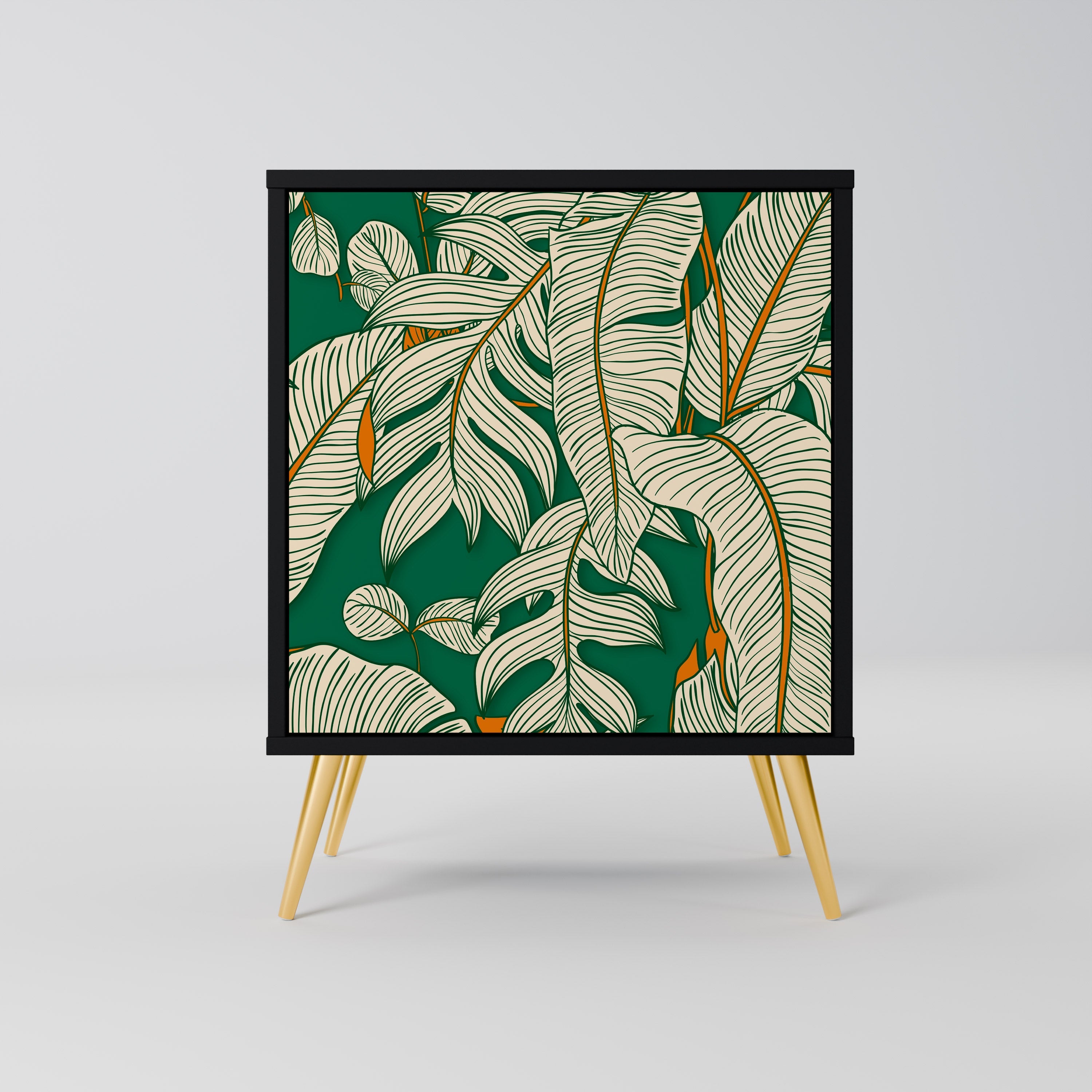 VERDANT PLEASURES Aparador de 1 Porta em Acabamento Preto