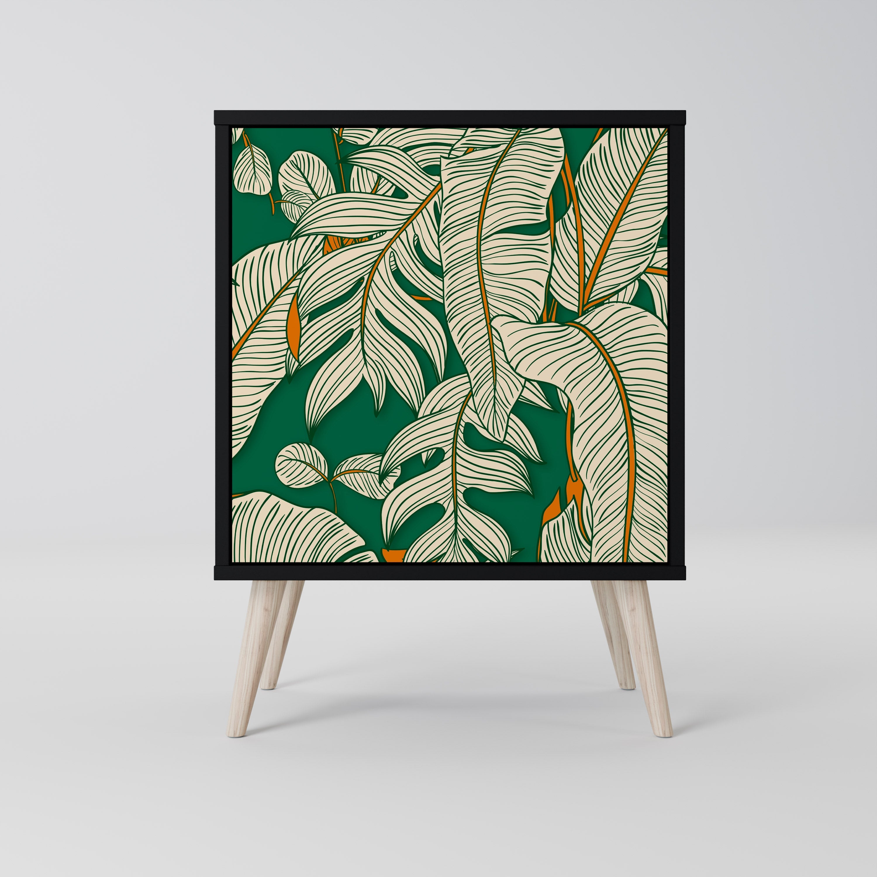 VERDANT PLEASURES Aparador de 1 Porta em Acabamento Preto