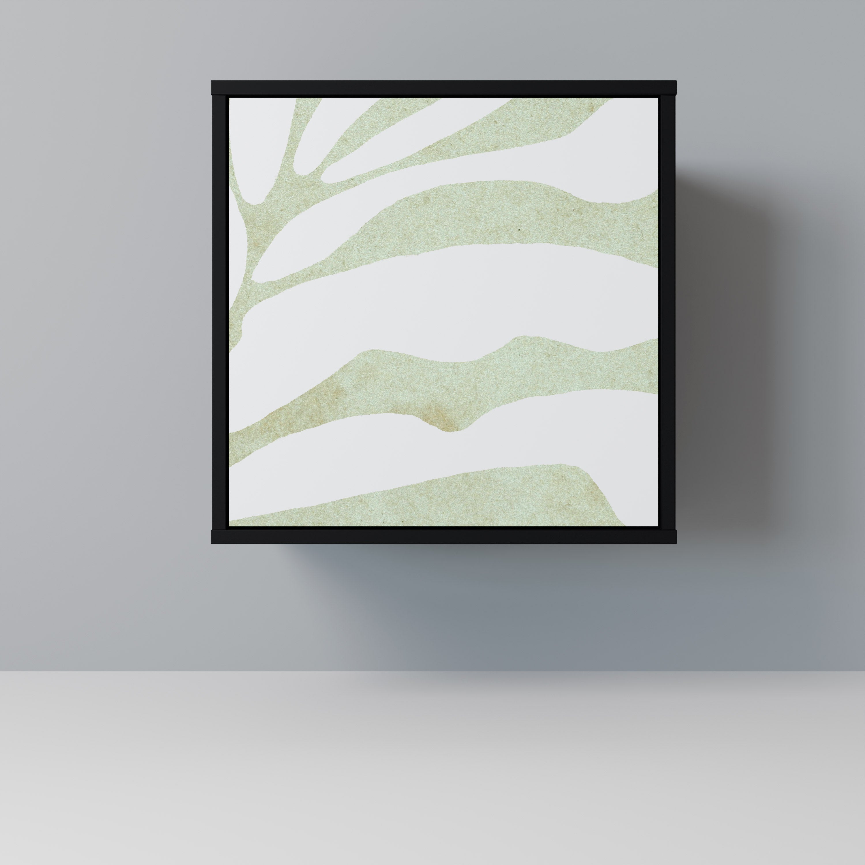 BOTANICAL SPARK Aparador de 1 Porta em Acabamento Preto