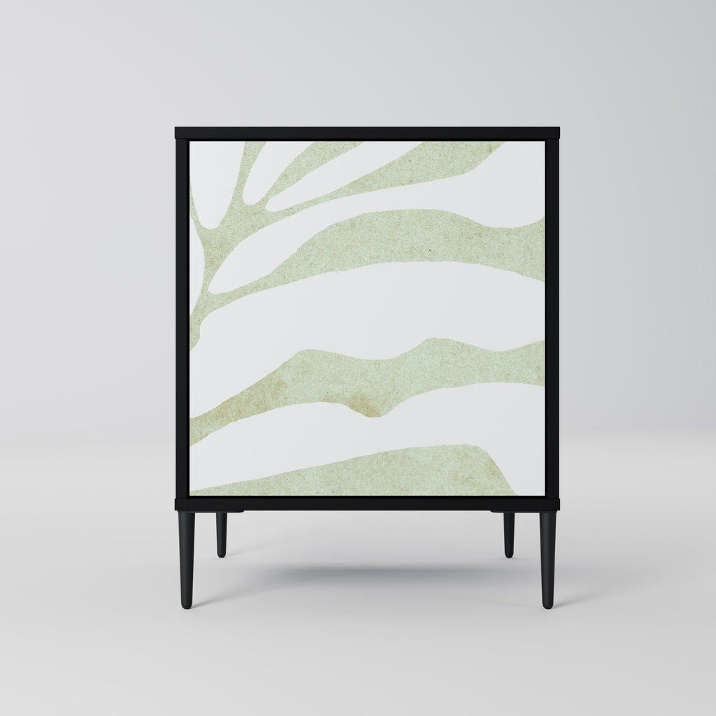 BOTANICAL SPARK Aparador de 1 Porta em Acabamento Preto