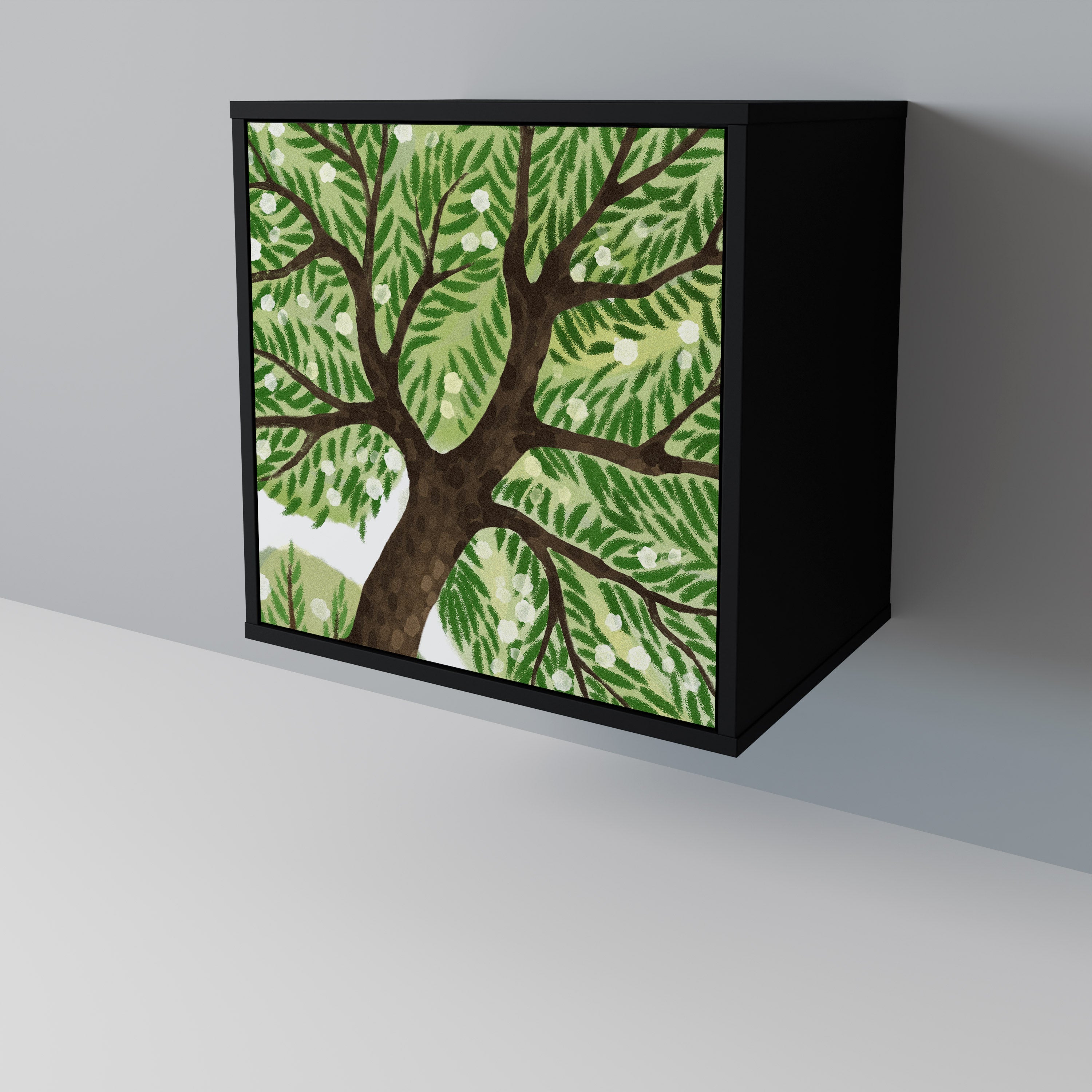 WILDERNESS DASH Aparador de 1 Porta em Acabamento Preto