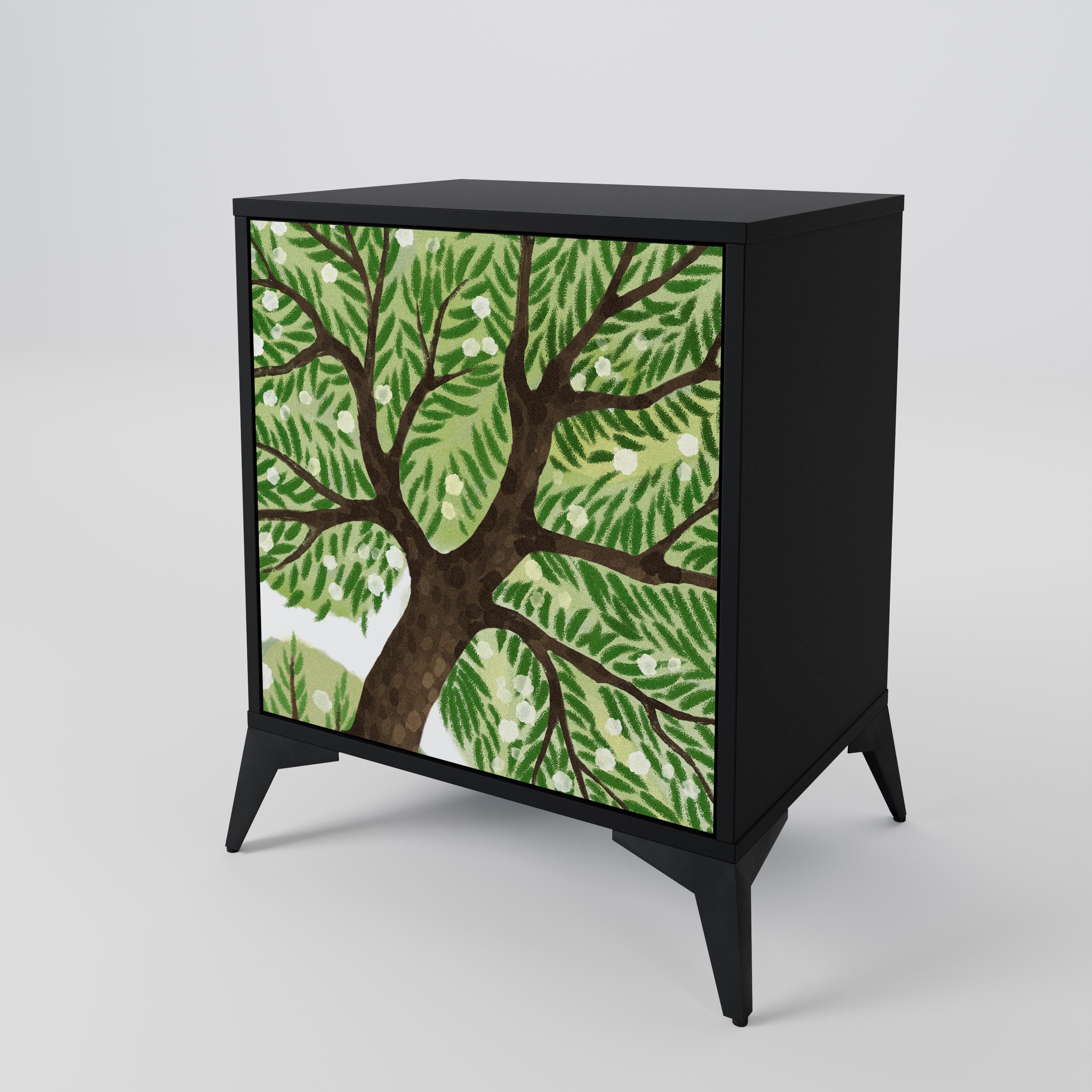 WILDERNESS DASH Aparador de 1 Porta em Acabamento Preto