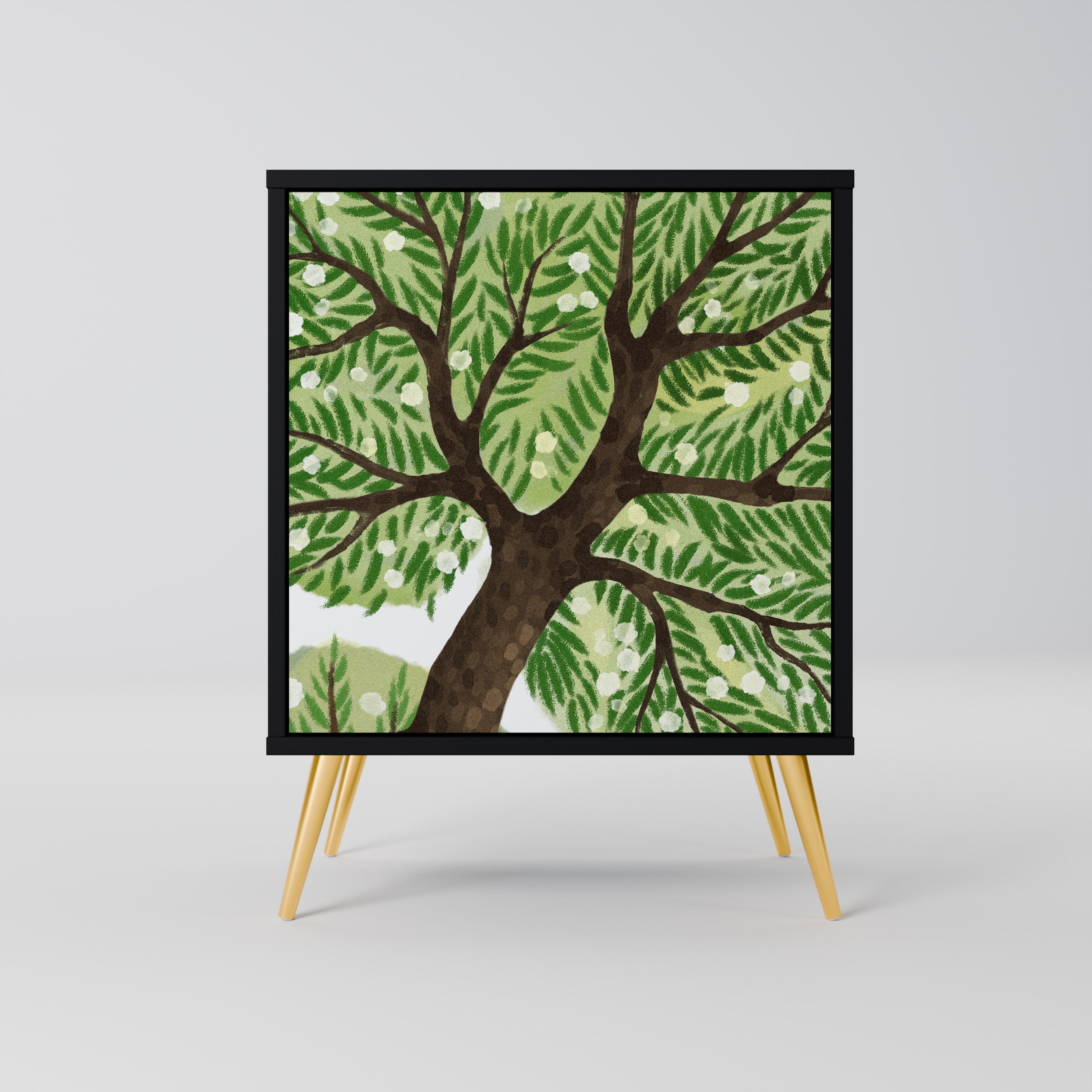 WILDERNESS DASH Aparador de 1 Porta em Acabamento Preto