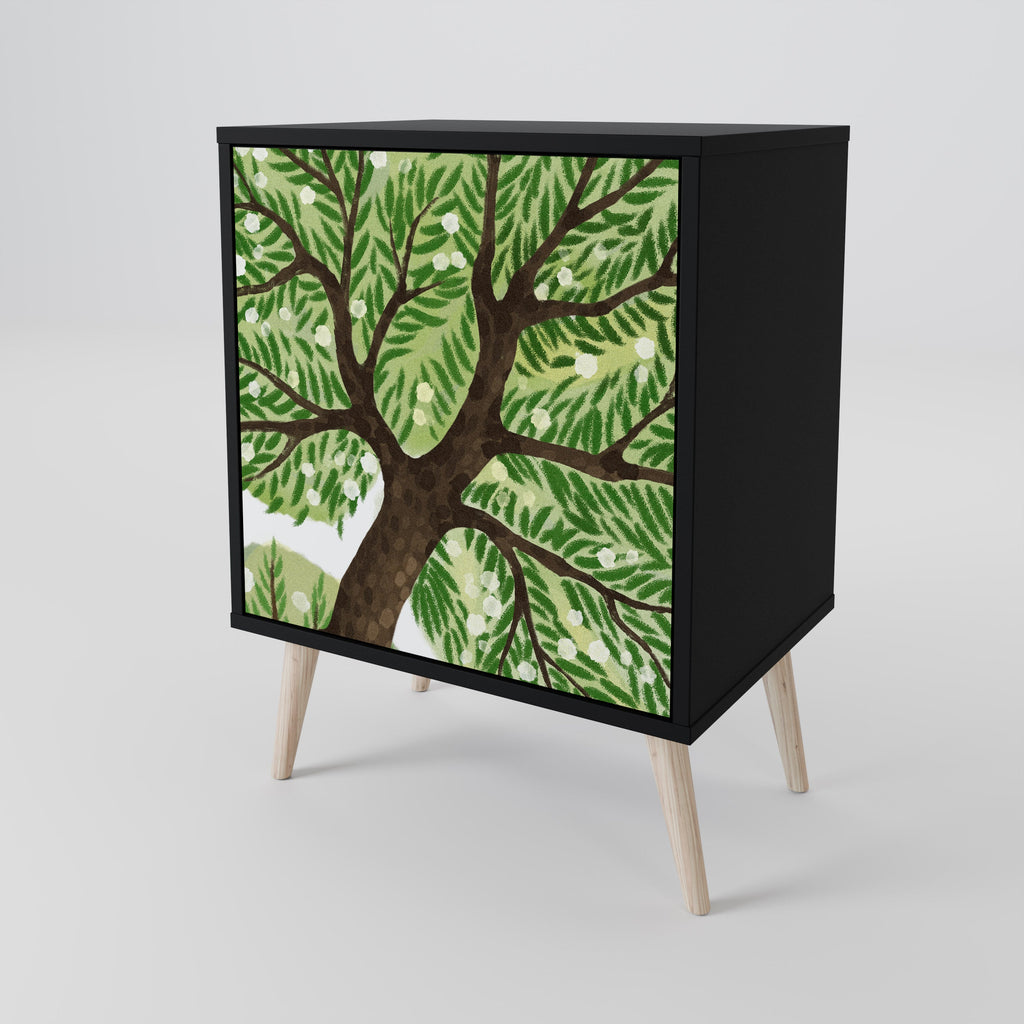 WILDERNESS DASH Aparador de 1 Porta em Acabamento Preto