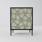 LEAVES ON GREEN Aparador de 1 Porta em Acabamento Preto