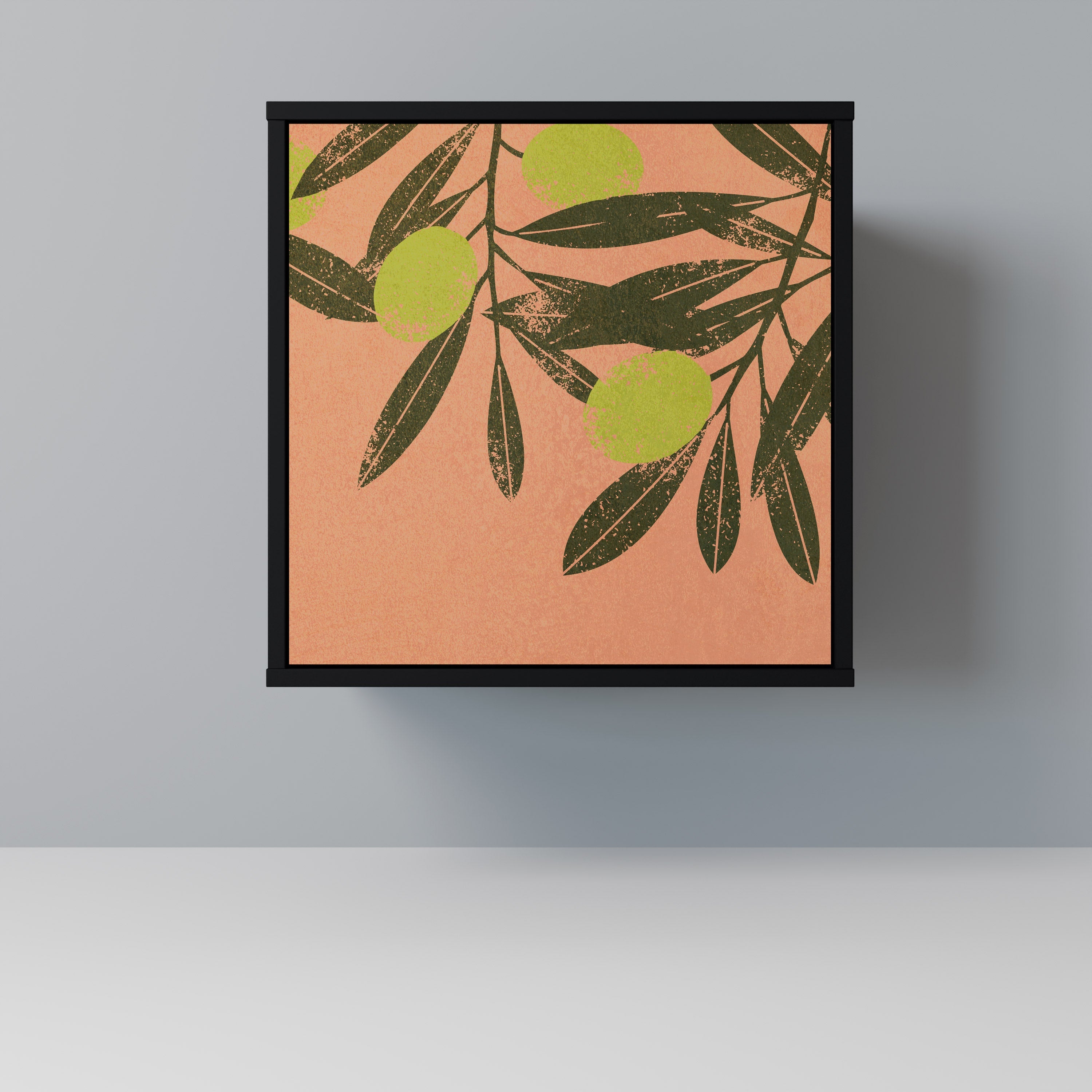 JUICY OLIVES Aparador de 1 Porta em Acabamento Preto