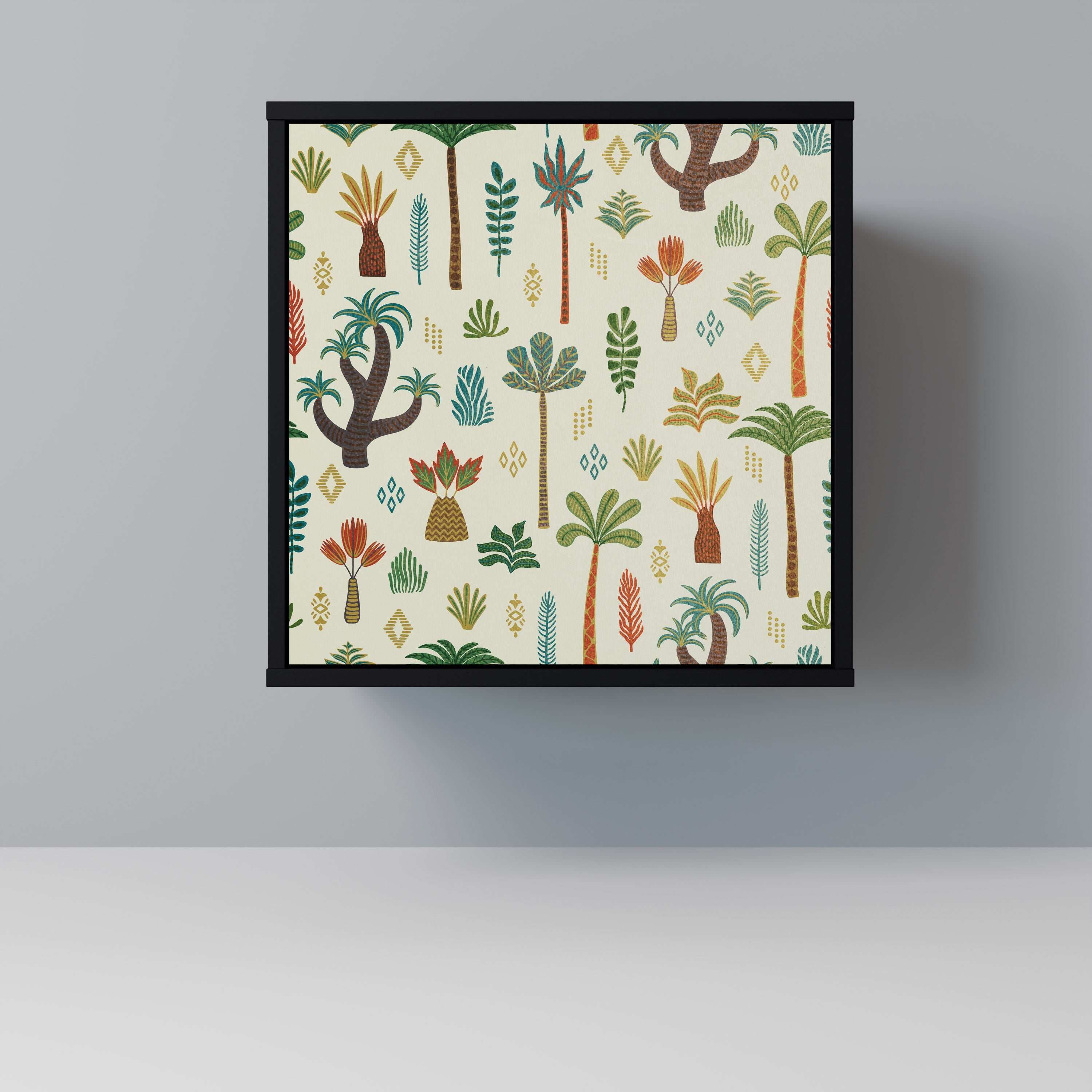 PALM SPRING Aparador de 1 Porta em Acabamento Preto