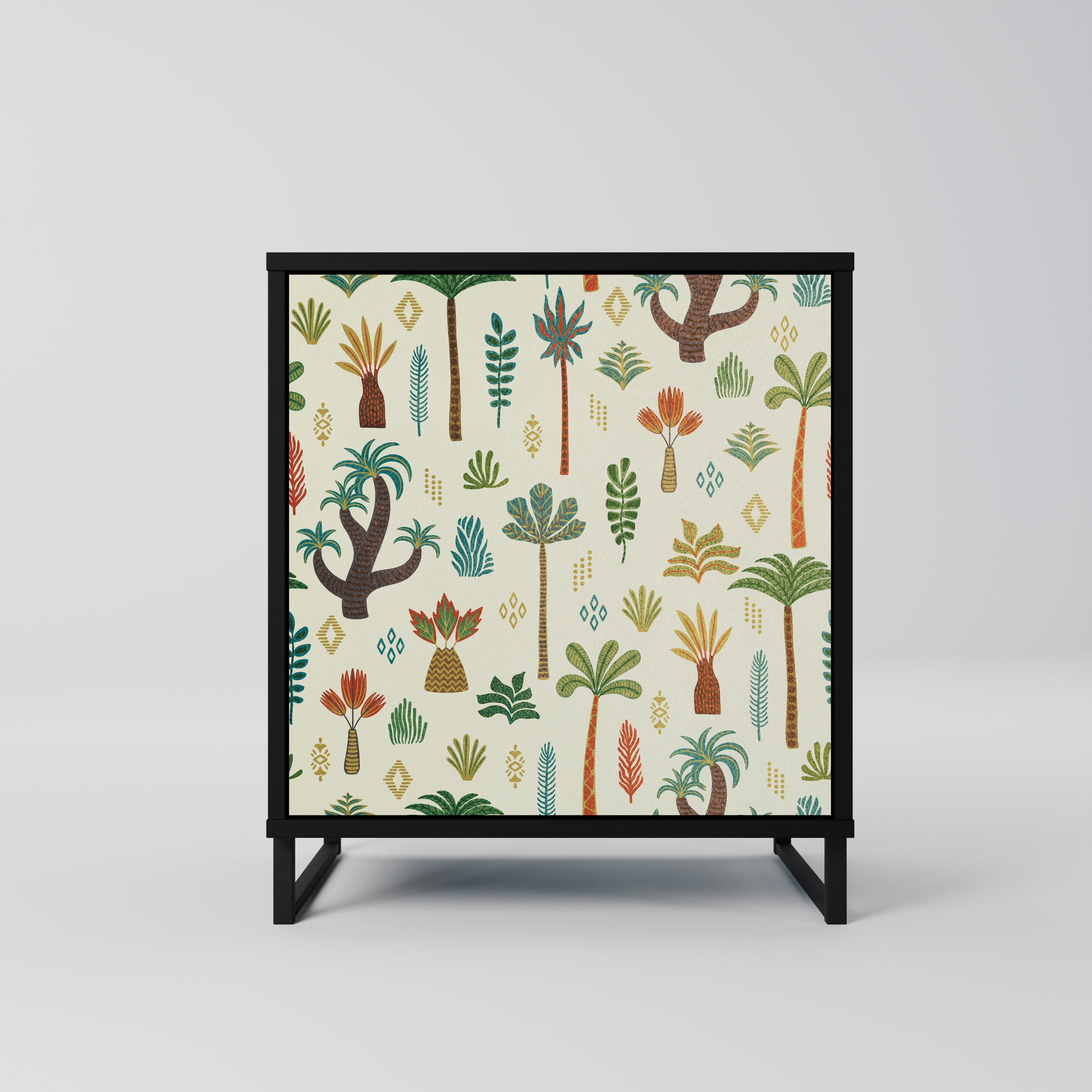 PALM SPRING Aparador de 1 Porta em Acabamento Preto