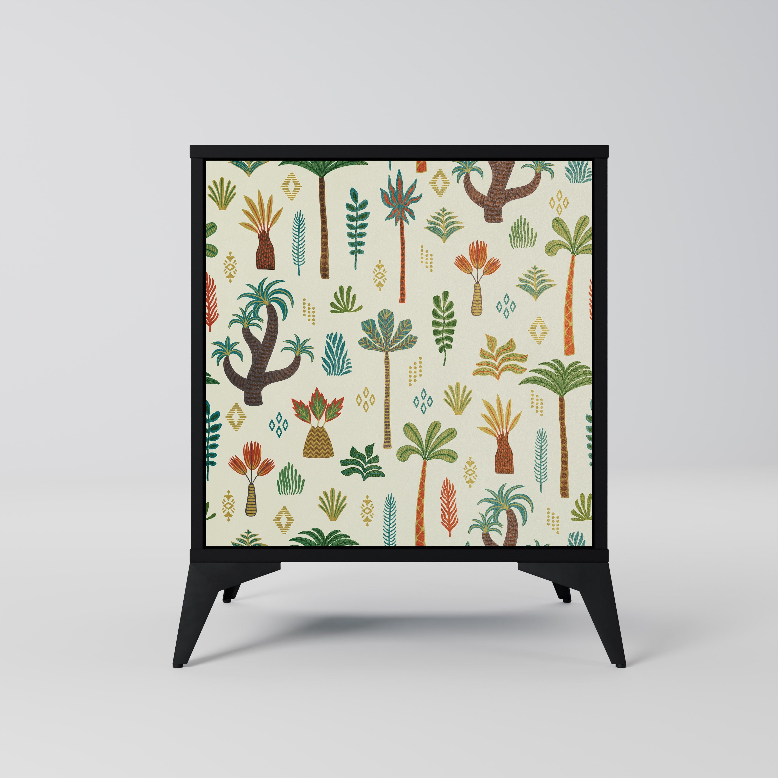 PALM SPRING Aparador de 1 Porta em Acabamento Preto