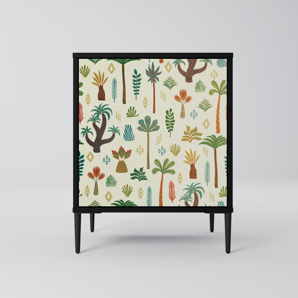 PALM SPRING Aparador de 1 Porta em Acabamento Preto