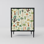 PALM SPRING Aparador de 1 Porta em Acabamento Preto