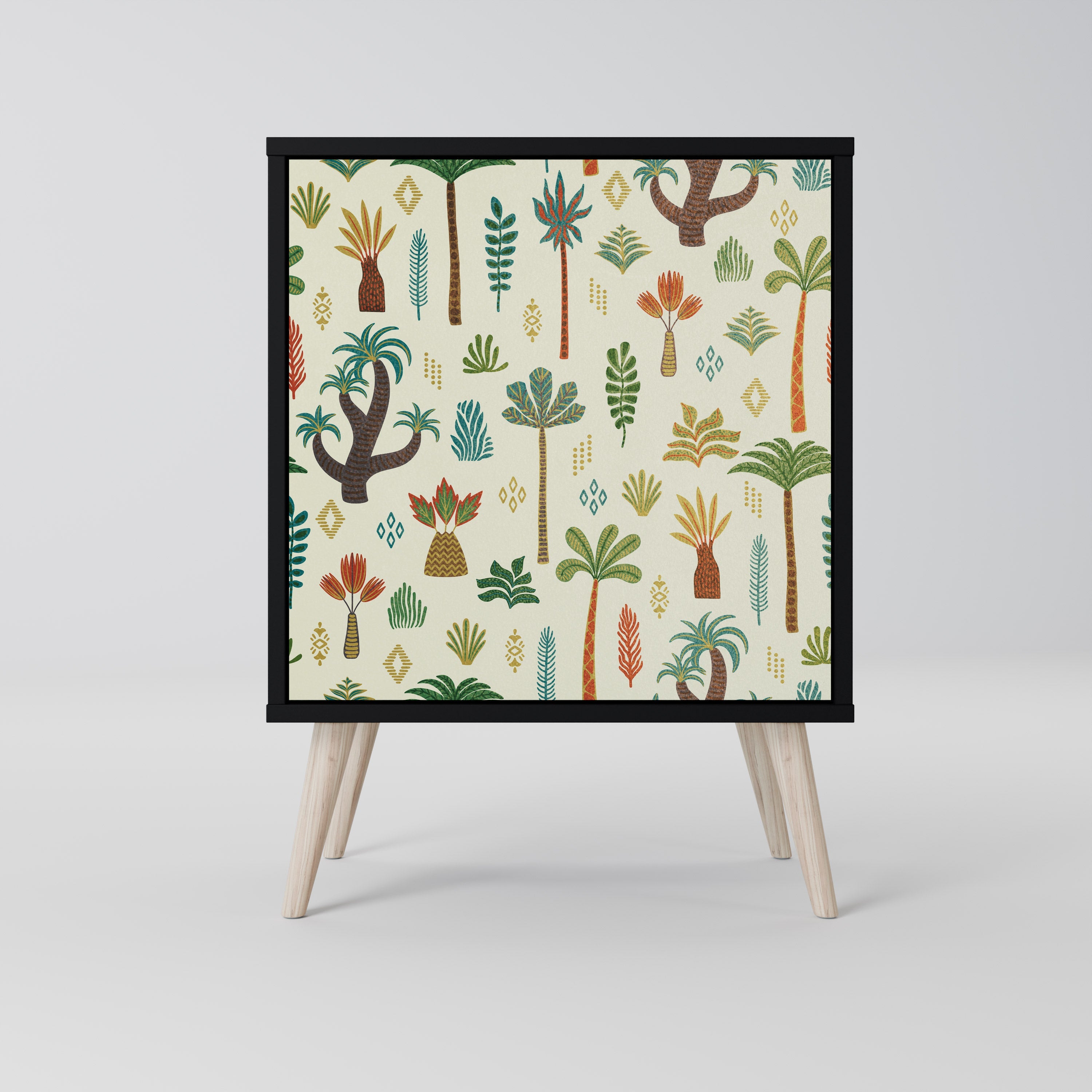 PALM SPRING Aparador de 1 Porta em Acabamento Preto