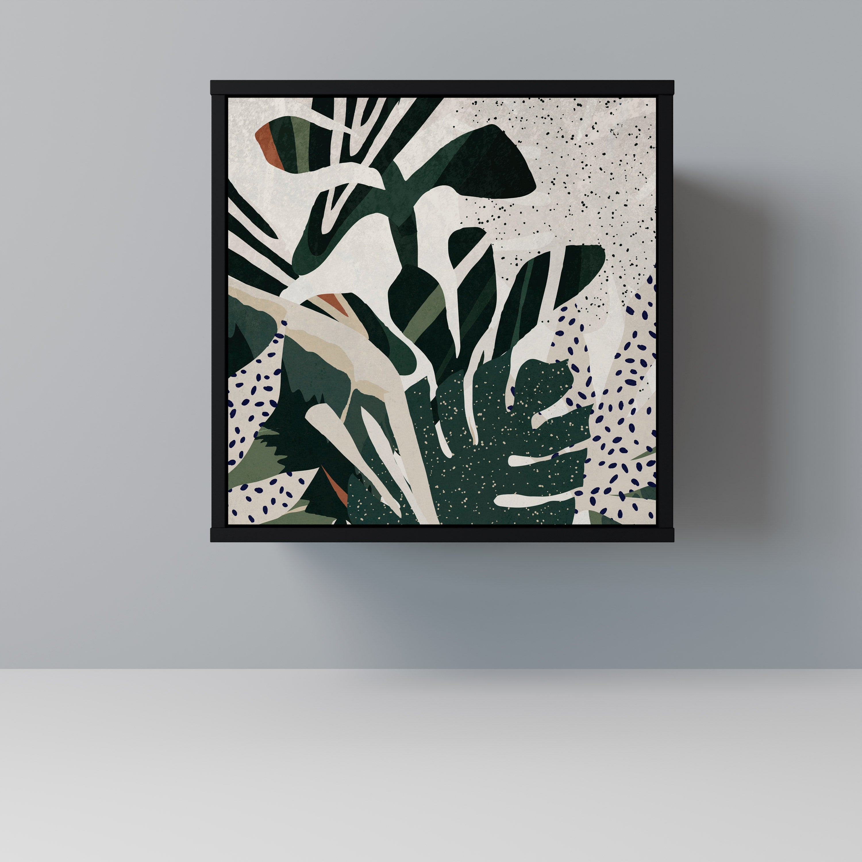 VERDURE FORMATION Aparador de 1 Porta em Acabamento Preto