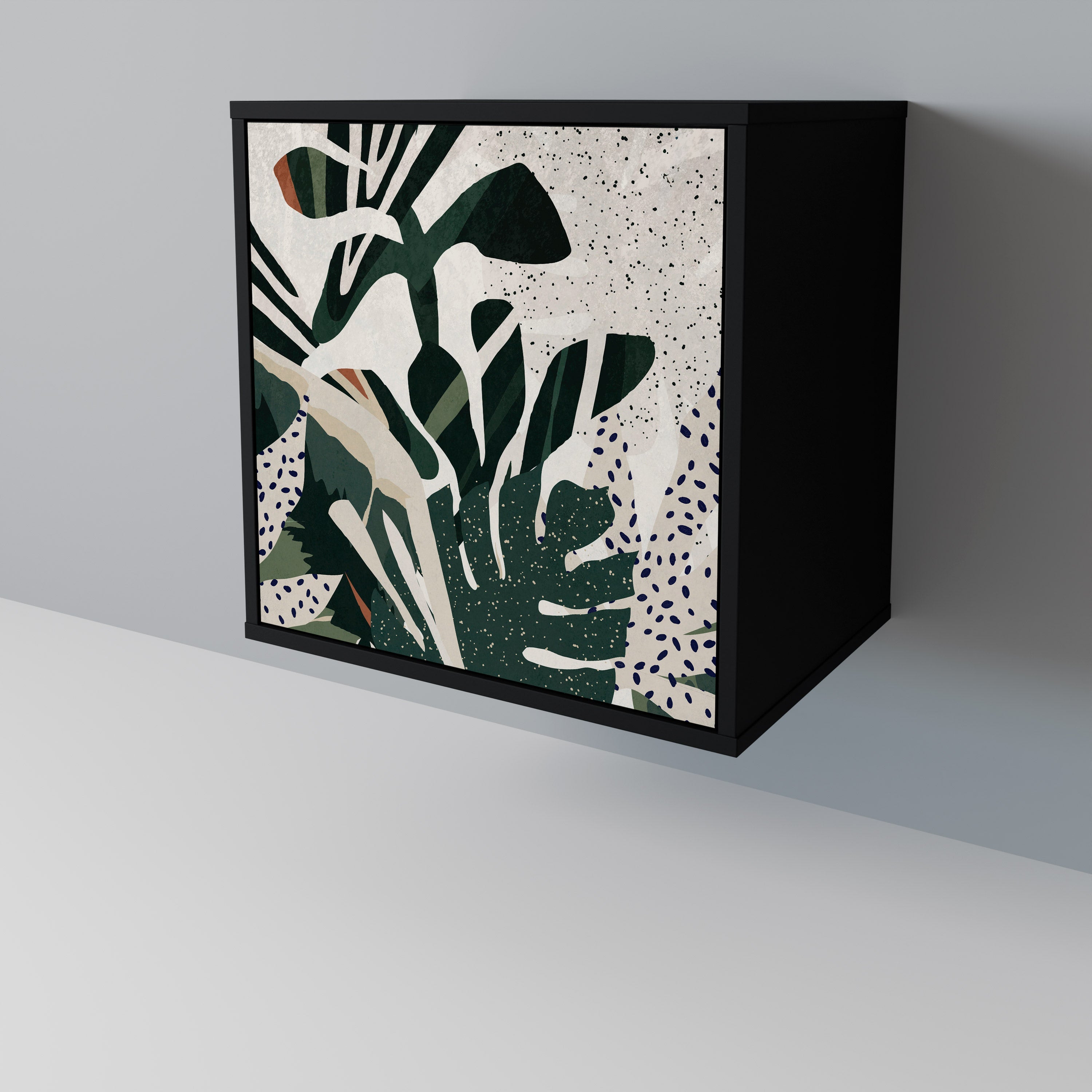 VERDURE FORMATION Aparador de 1 Porta em Acabamento Preto