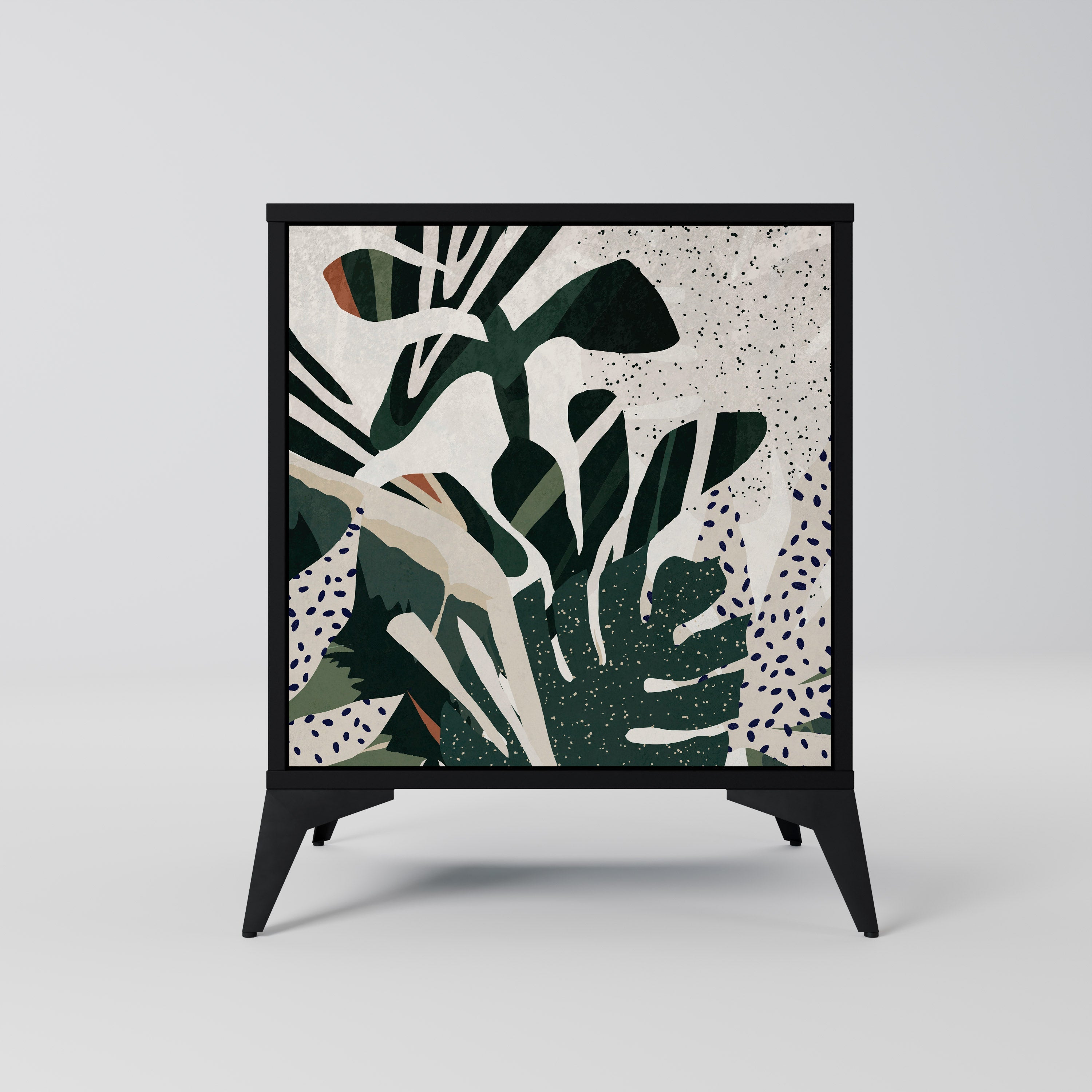 VERDURE FORMATION Aparador de 1 Porta em Acabamento Preto