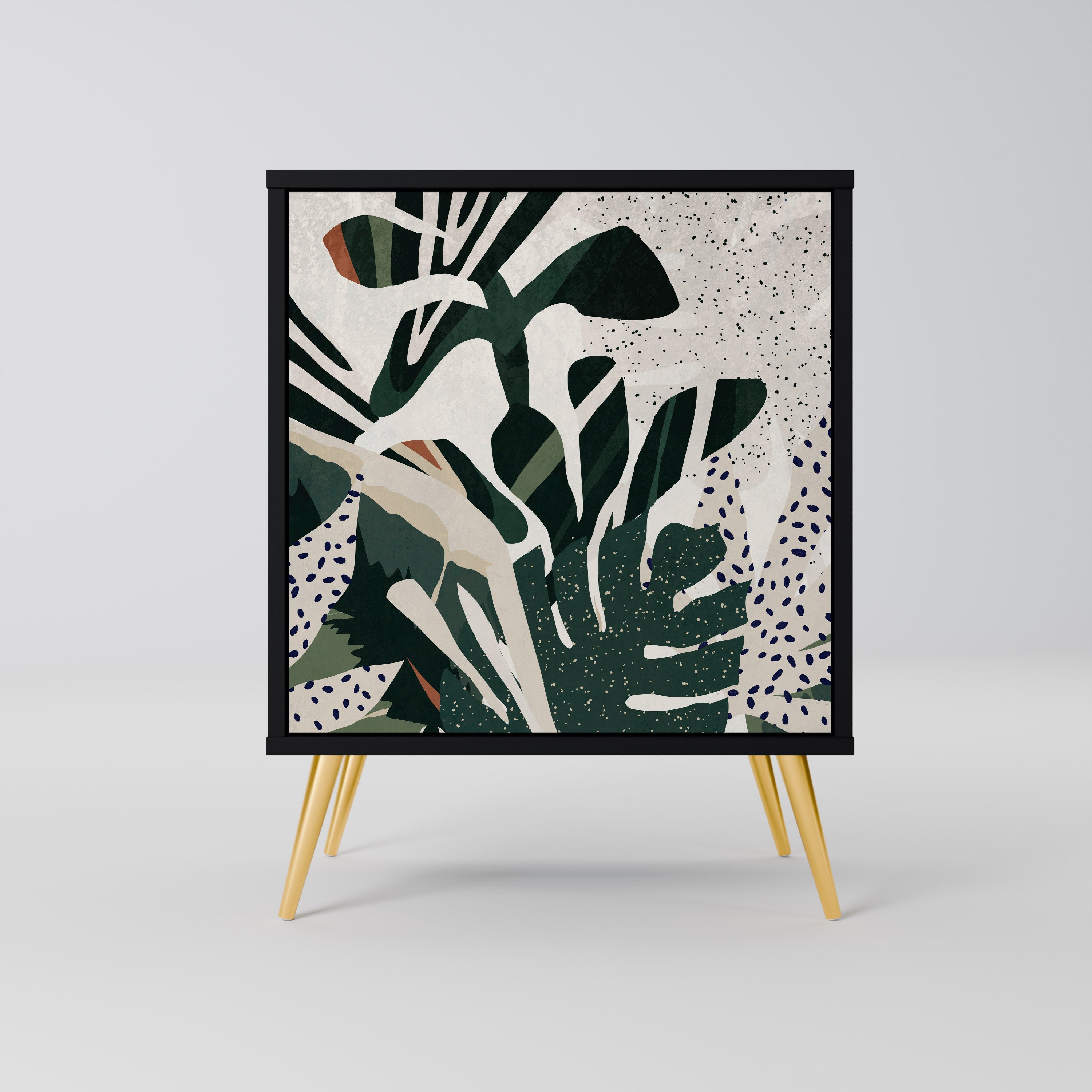 VERDURE FORMATION Aparador de 1 Porta em Acabamento Preto