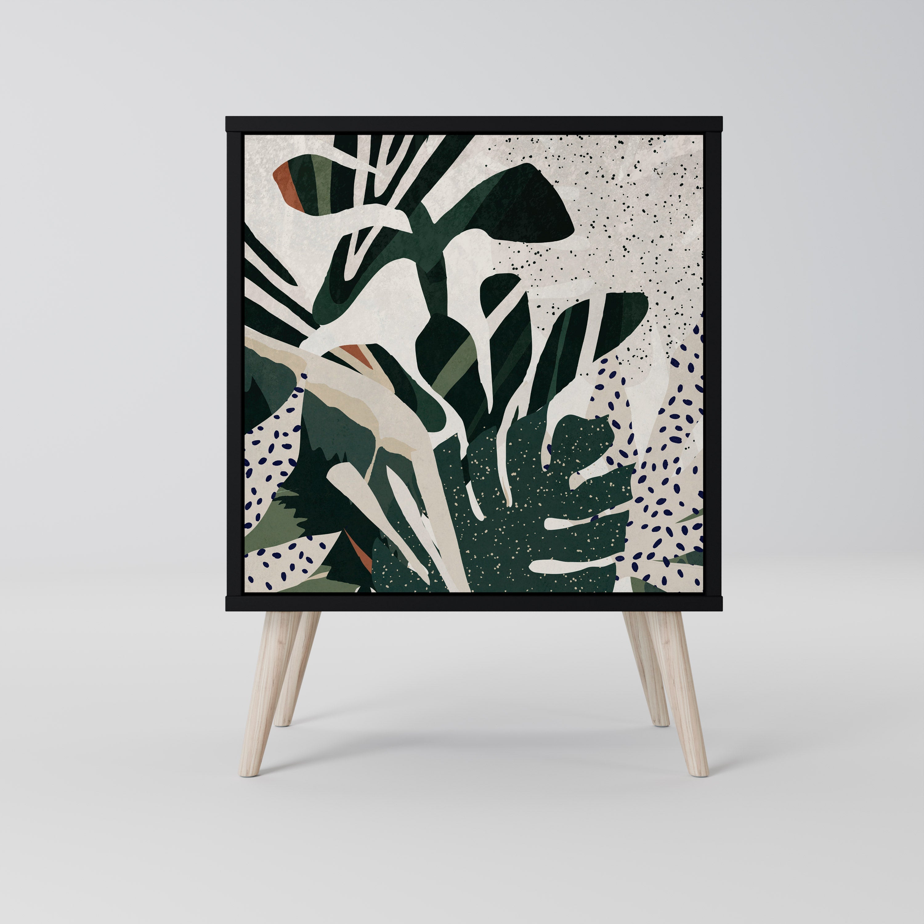 VERDURE FORMATION Aparador de 1 Porta em Acabamento Preto