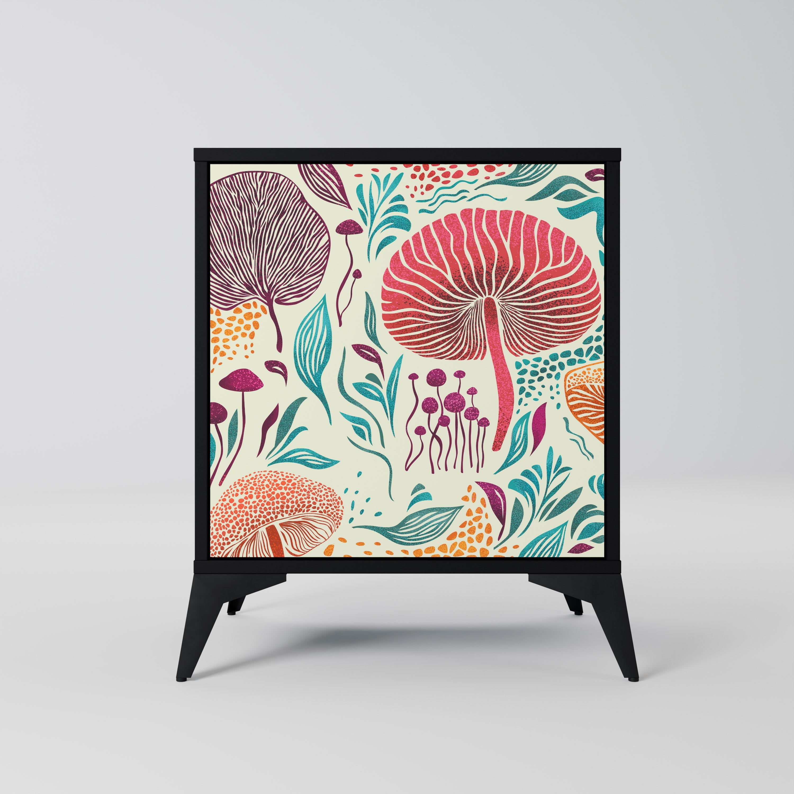 FUNGUS FANTASY Aparador de 1 Porta em Acabamento Preto