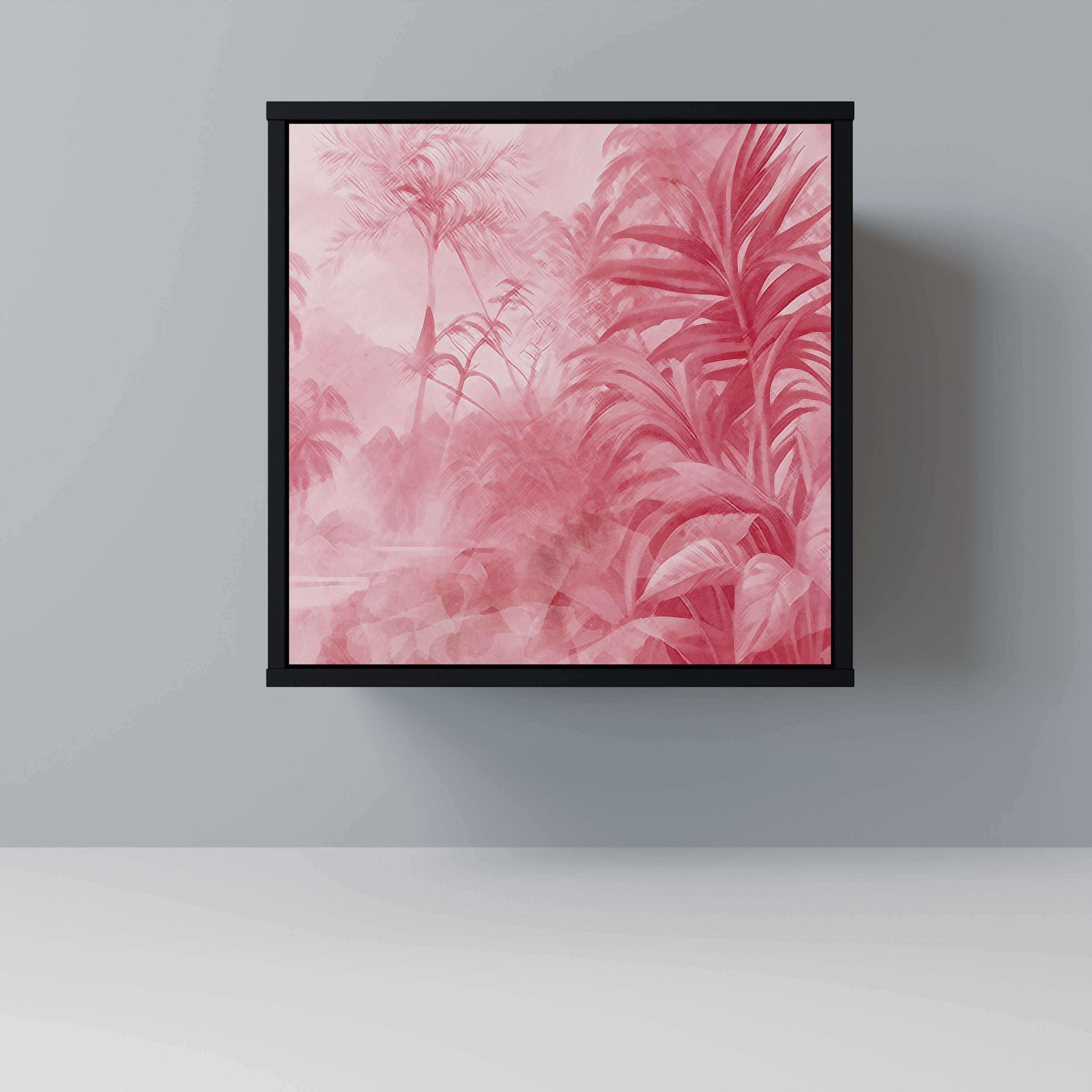 SWEET TROPICS Aparador de 1 Porta em Acabamento Preto