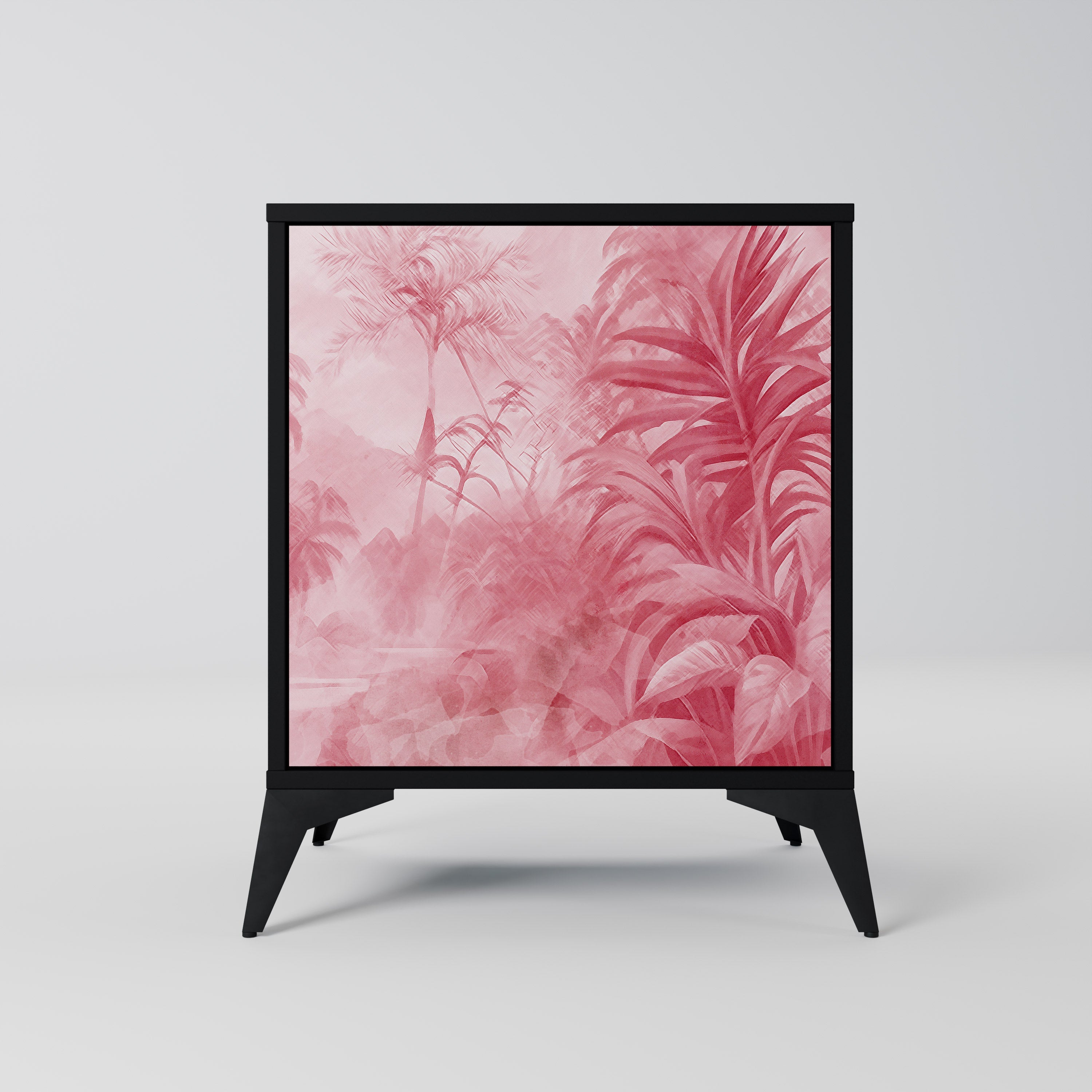 SWEET TROPICS Aparador de 1 Porta em Acabamento Preto