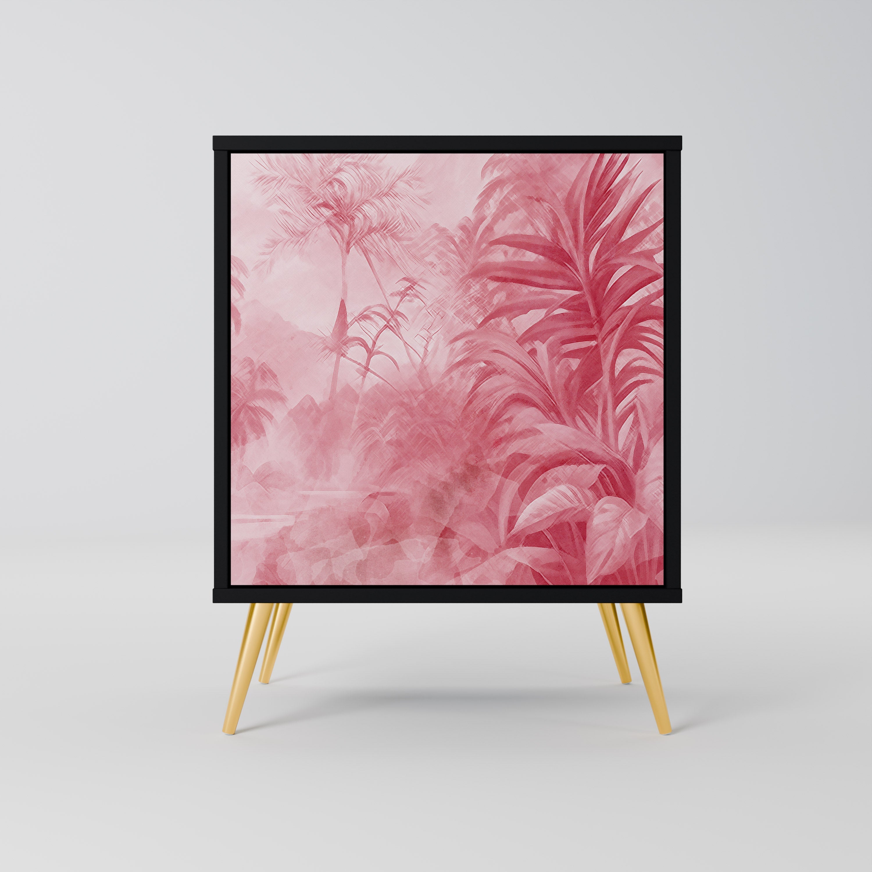 SWEET TROPICS Aparador de 1 Porta em Acabamento Preto