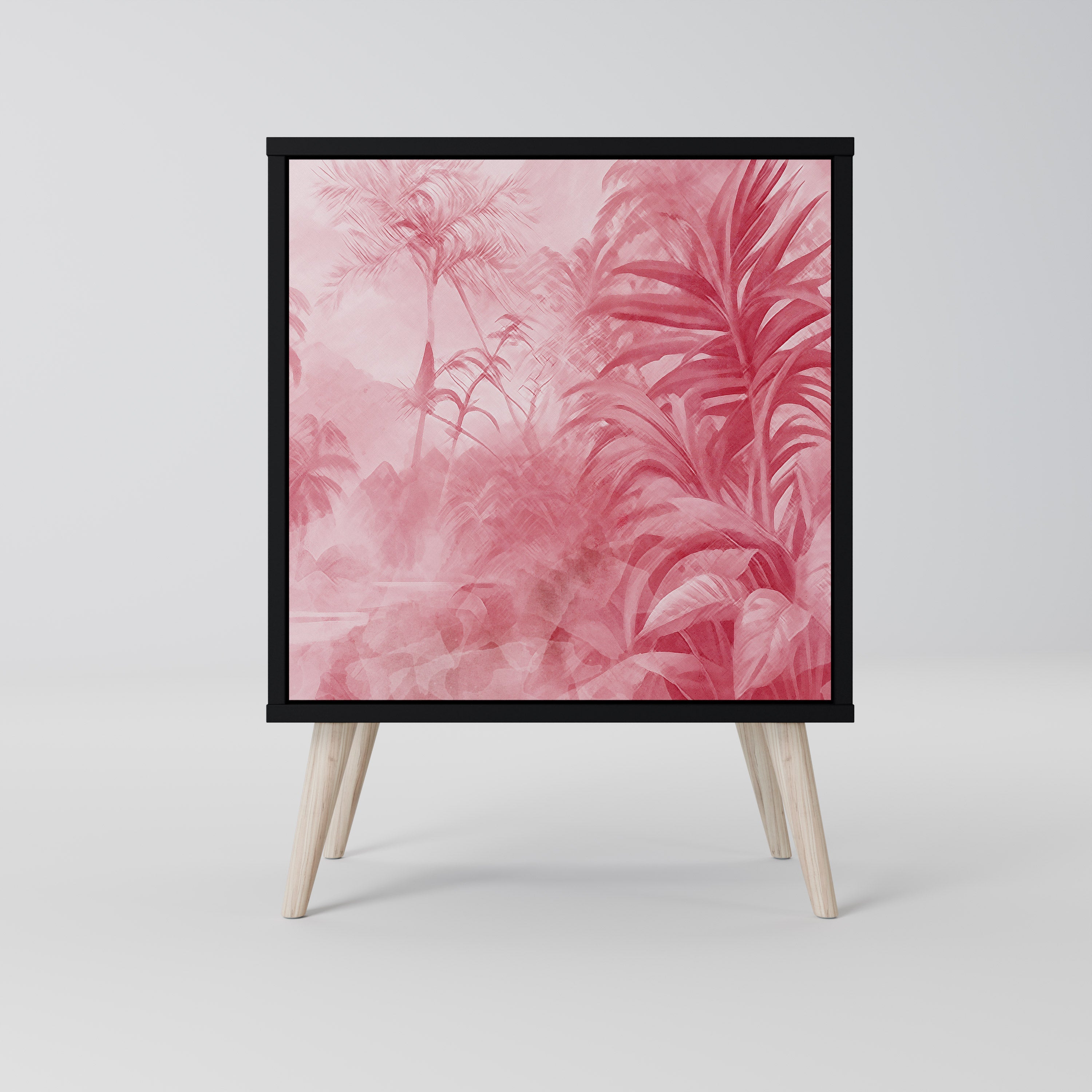 SWEET TROPICS Aparador de 1 Porta em Acabamento Preto