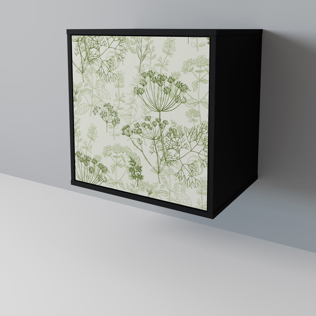 FENNEL BALDACHIN Aparador de 1 Porta em Acabamento Preto