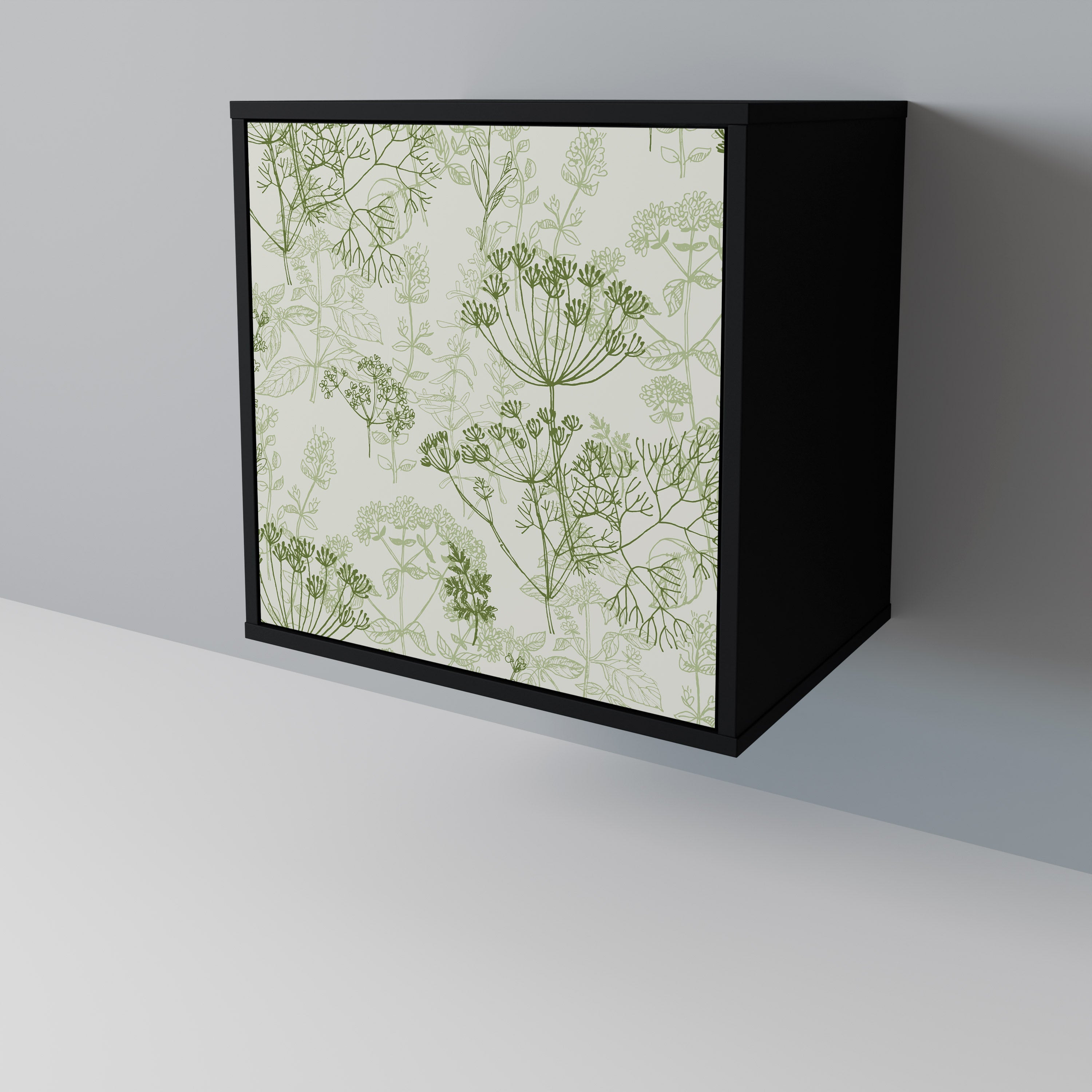 FENNEL BALDACHIN Aparador de 1 Porta em Acabamento Preto