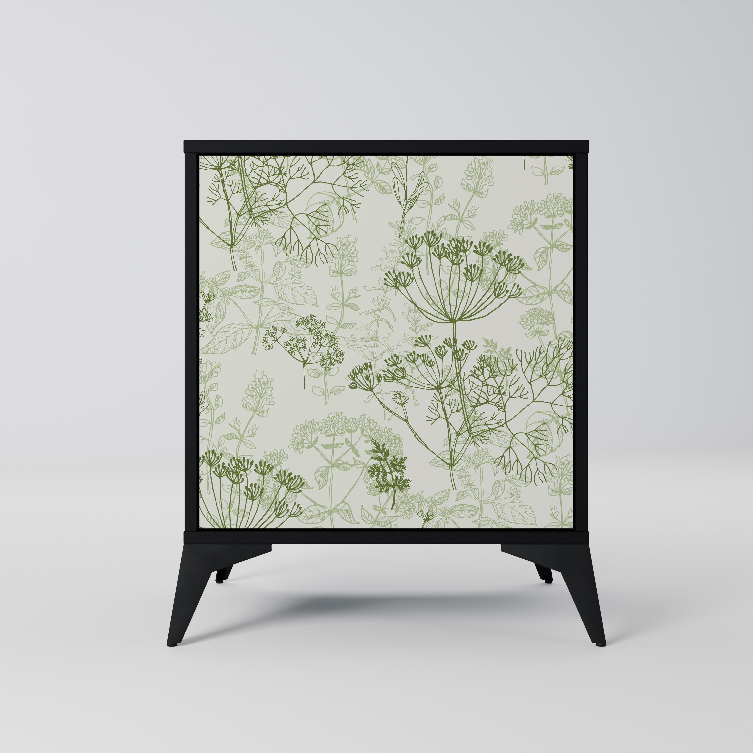 FENNEL BALDACHIN Aparador de 1 Porta em Acabamento Preto