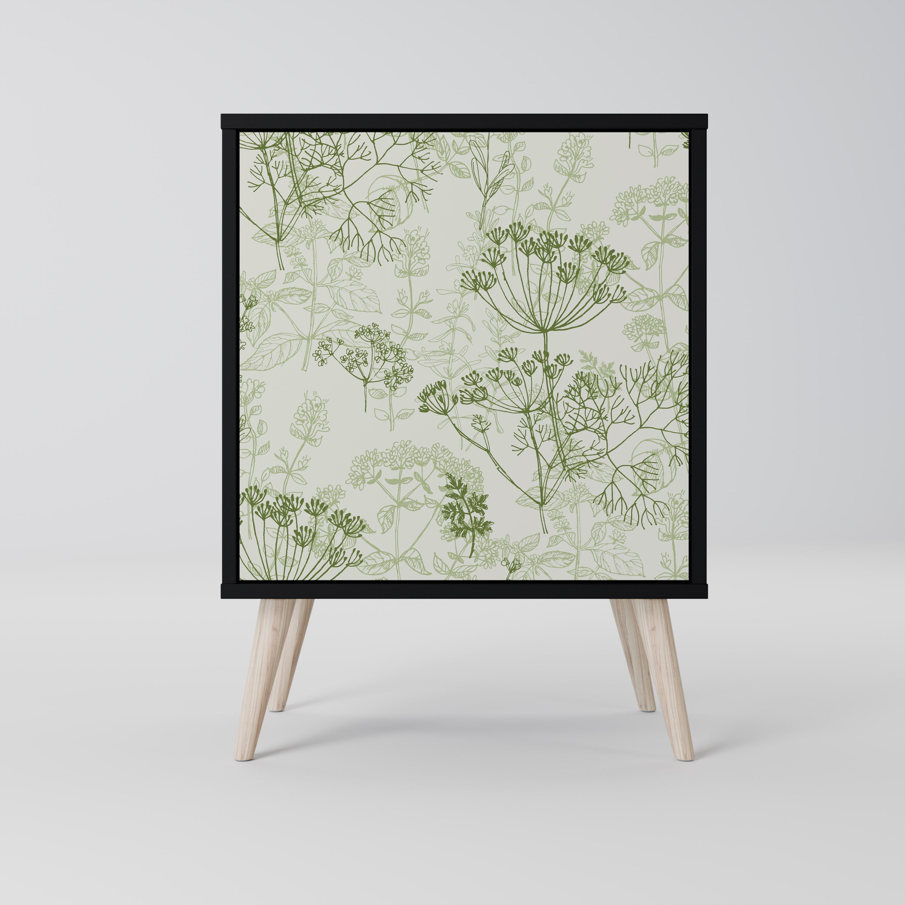 FENNEL BALDACHIN Aparador de 1 Porta em Acabamento Preto