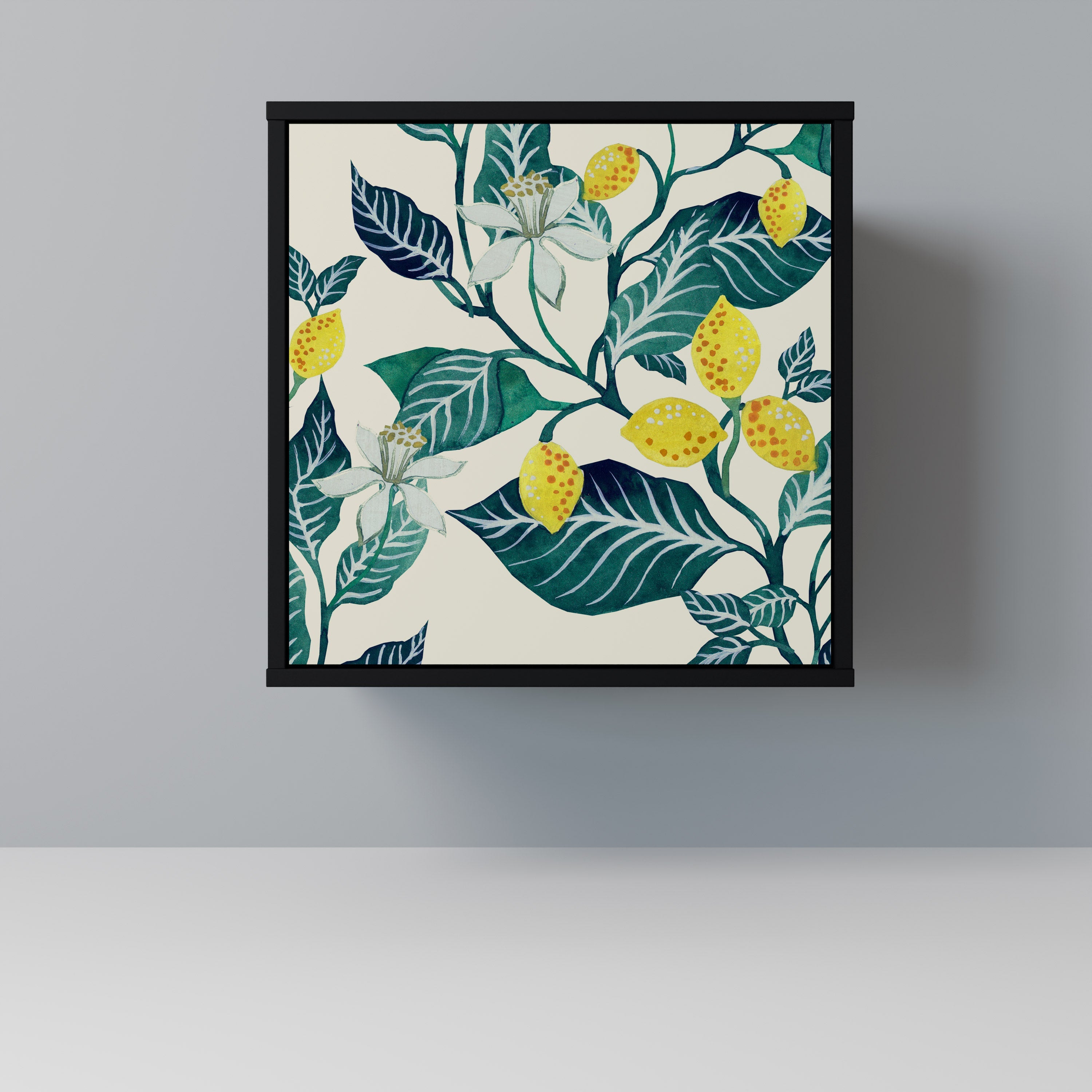 LEMON TREE Aparador de 1 Porta em Acabamento Preto