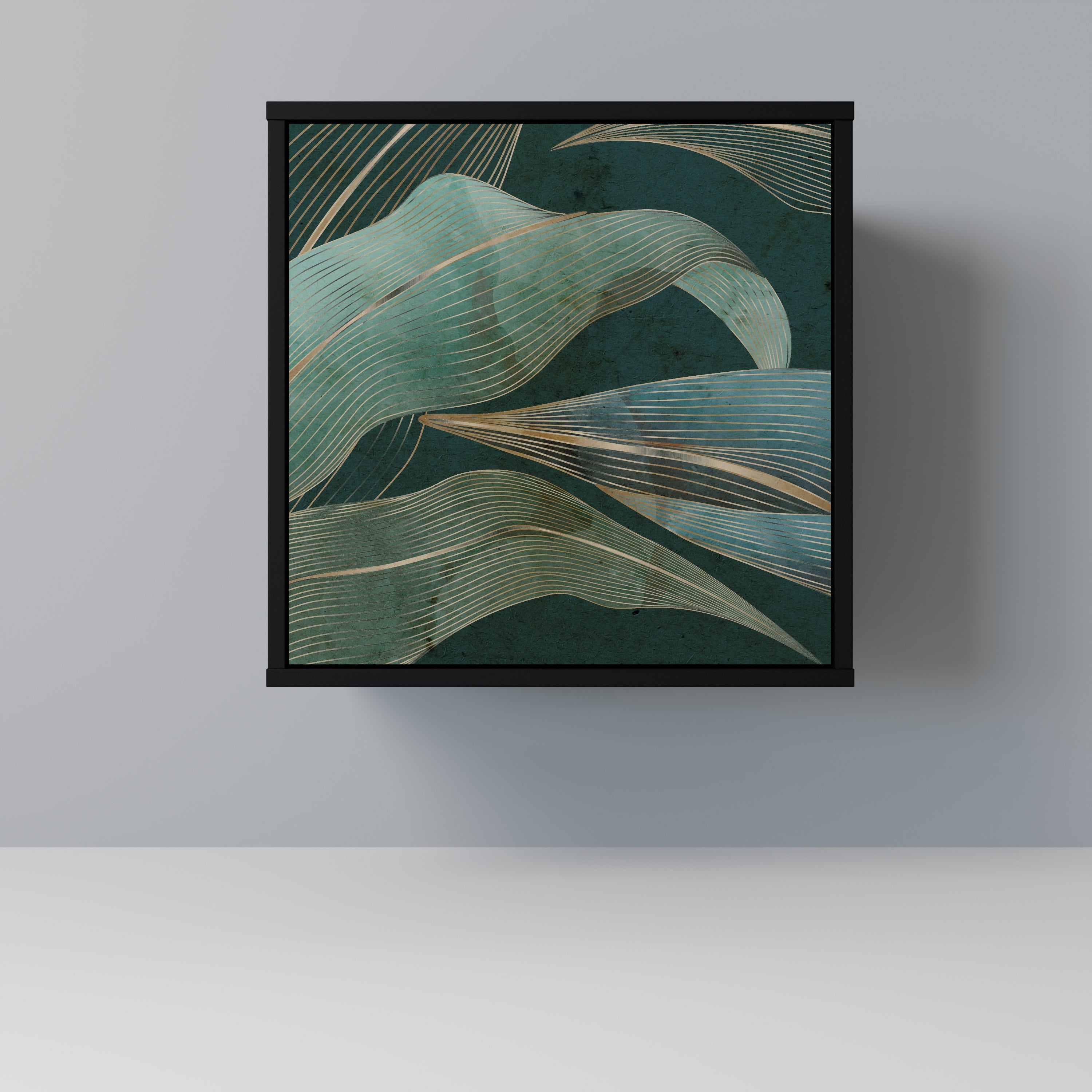 ROYAL GREEN Aparador de 1 Porta em Acabamento Preto