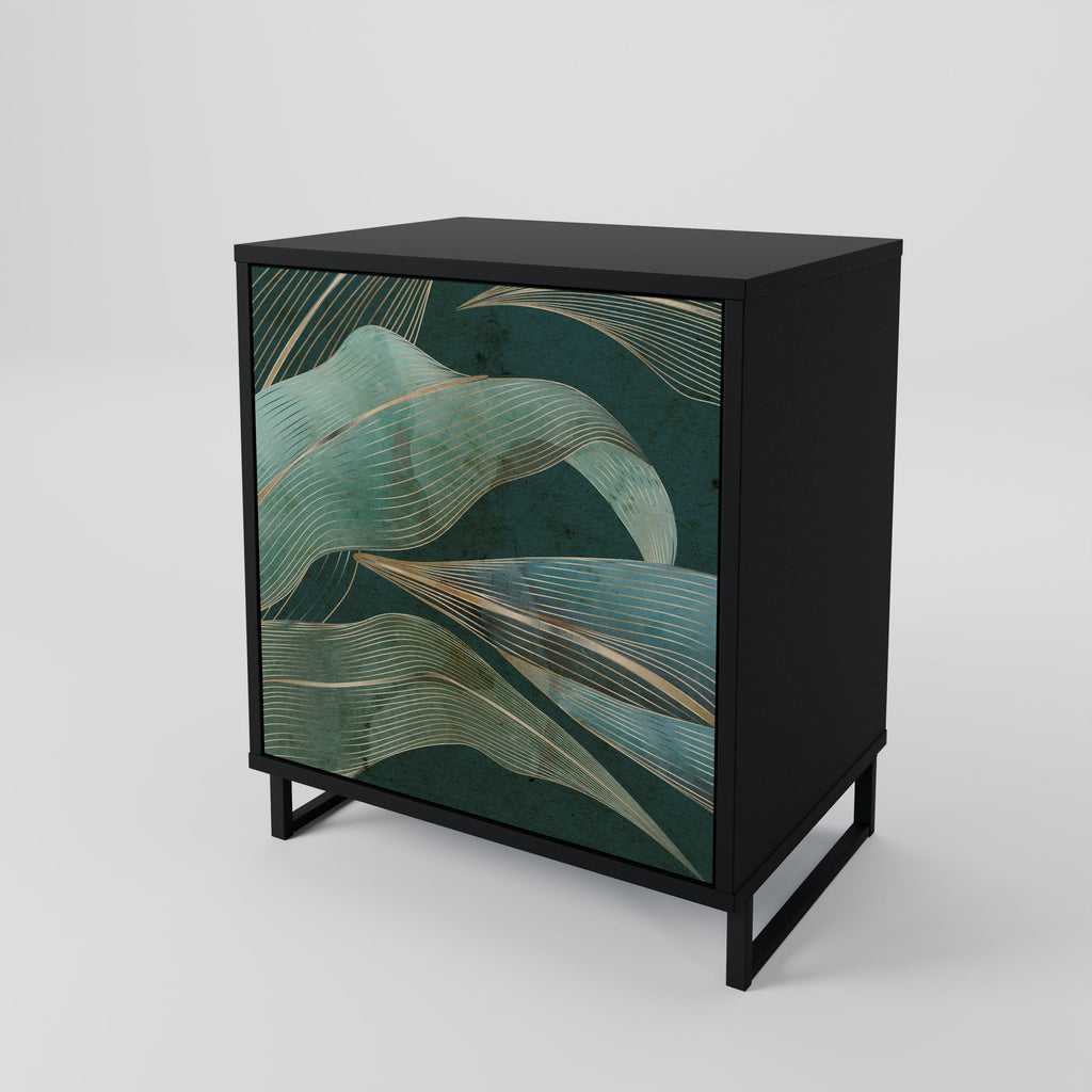 ROYAL GREEN Aparador de 1 Porta em Acabamento Preto