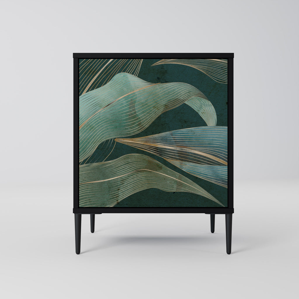 ROYAL GREEN Aparador de 1 Porta em Acabamento Preto