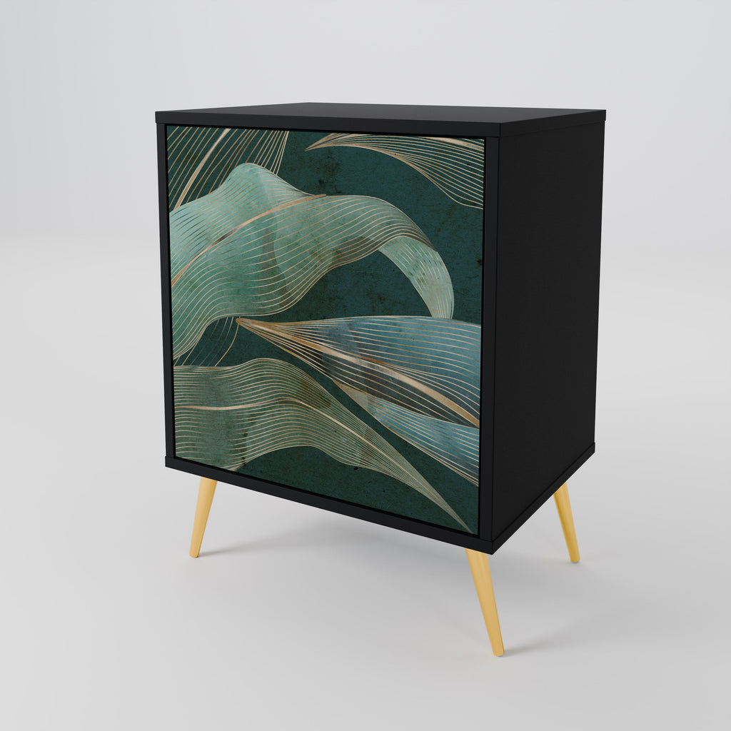 ROYAL GREEN Aparador de 1 Porta em Acabamento Preto