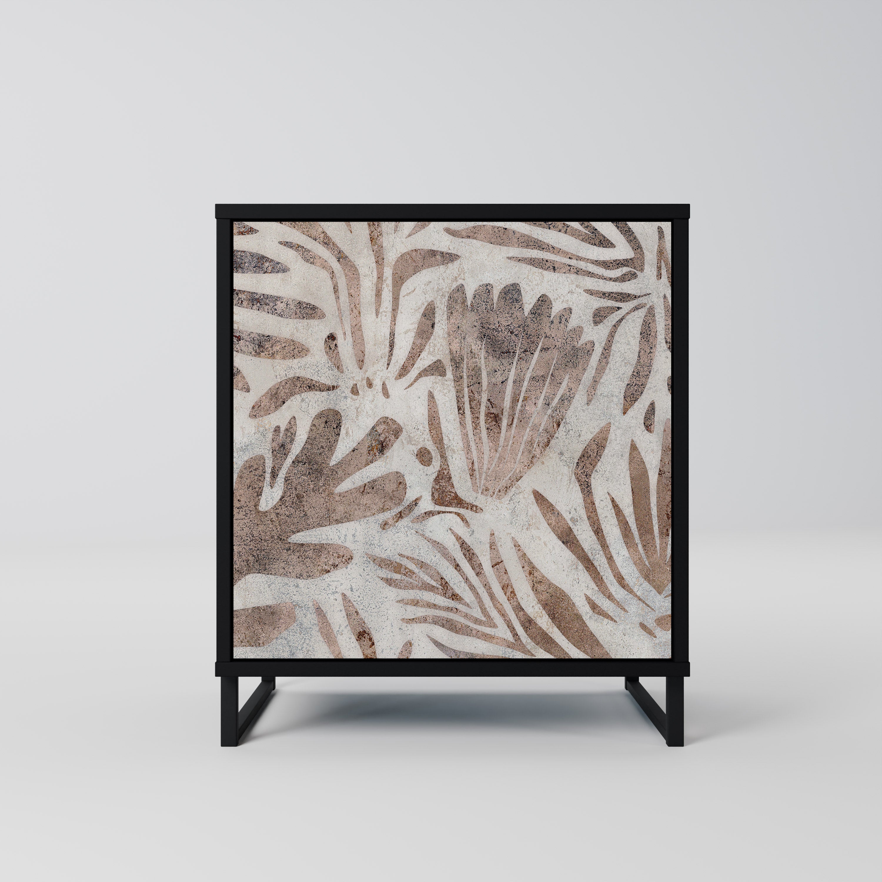 PASSING TIME Aparador de 1 Porta em Acabamento Preto