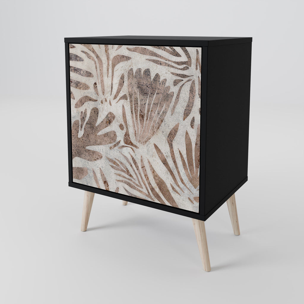 PASSING TIME Aparador de 1 Porta em Acabamento Preto