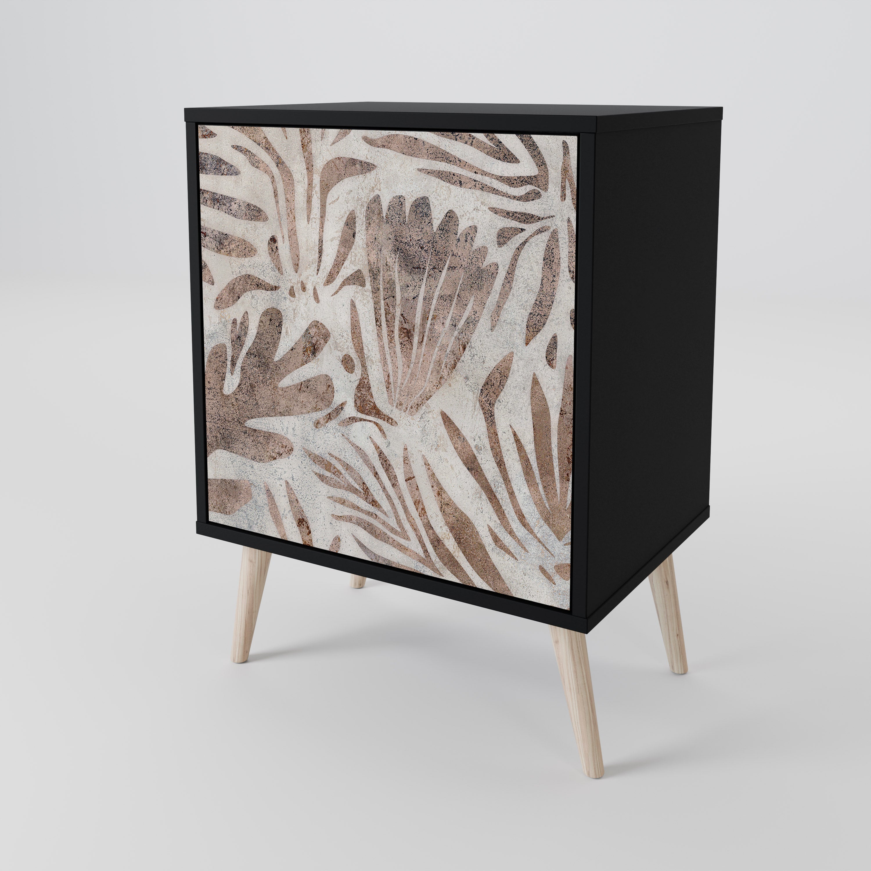 PASSING TIME Aparador de 1 Porta em Acabamento Preto