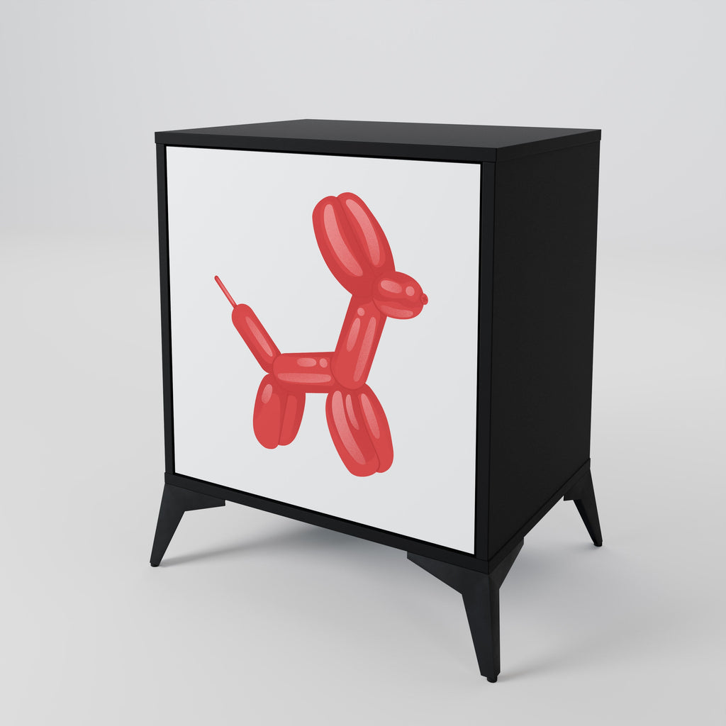 CHILDHOOD MEMORY Aparador de 1 Porta em Acabamento Preto