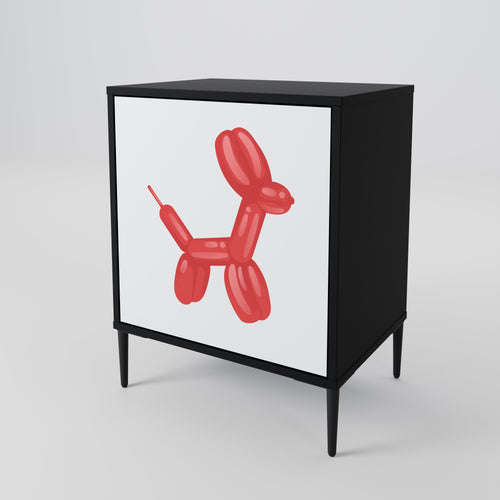 CHILDHOOD MEMORY Aparador de 1 Porta em Acabamento Preto