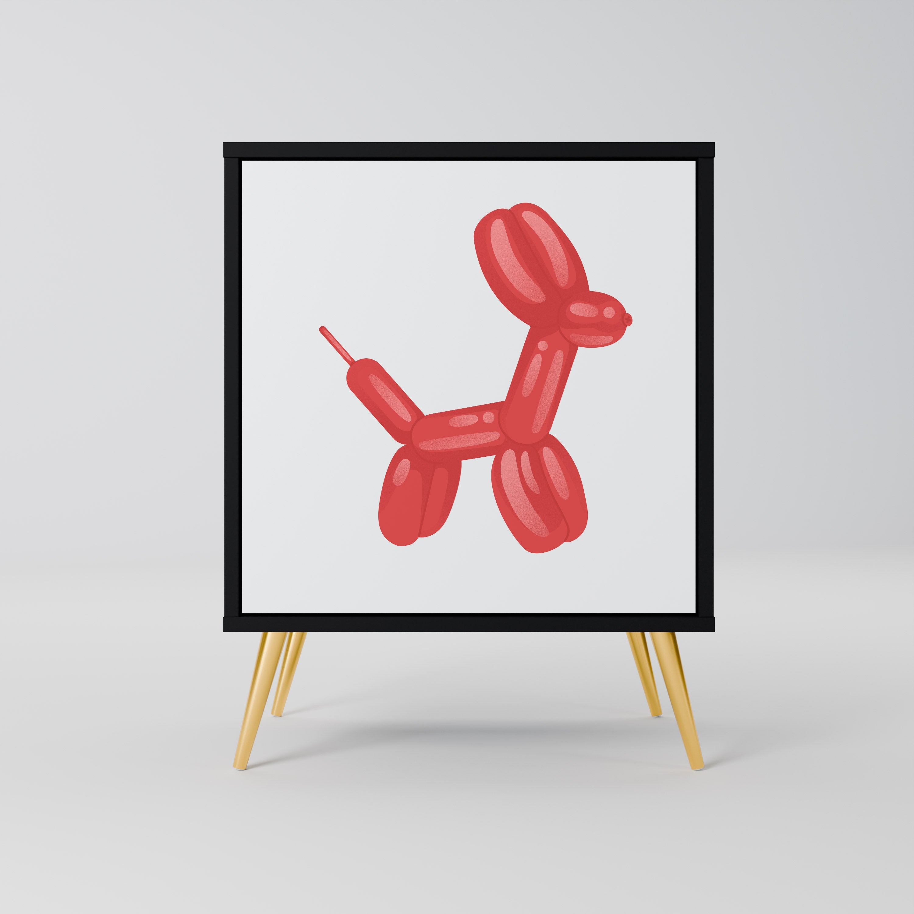 CHILDHOOD MEMORY Aparador de 1 Porta em Acabamento Preto