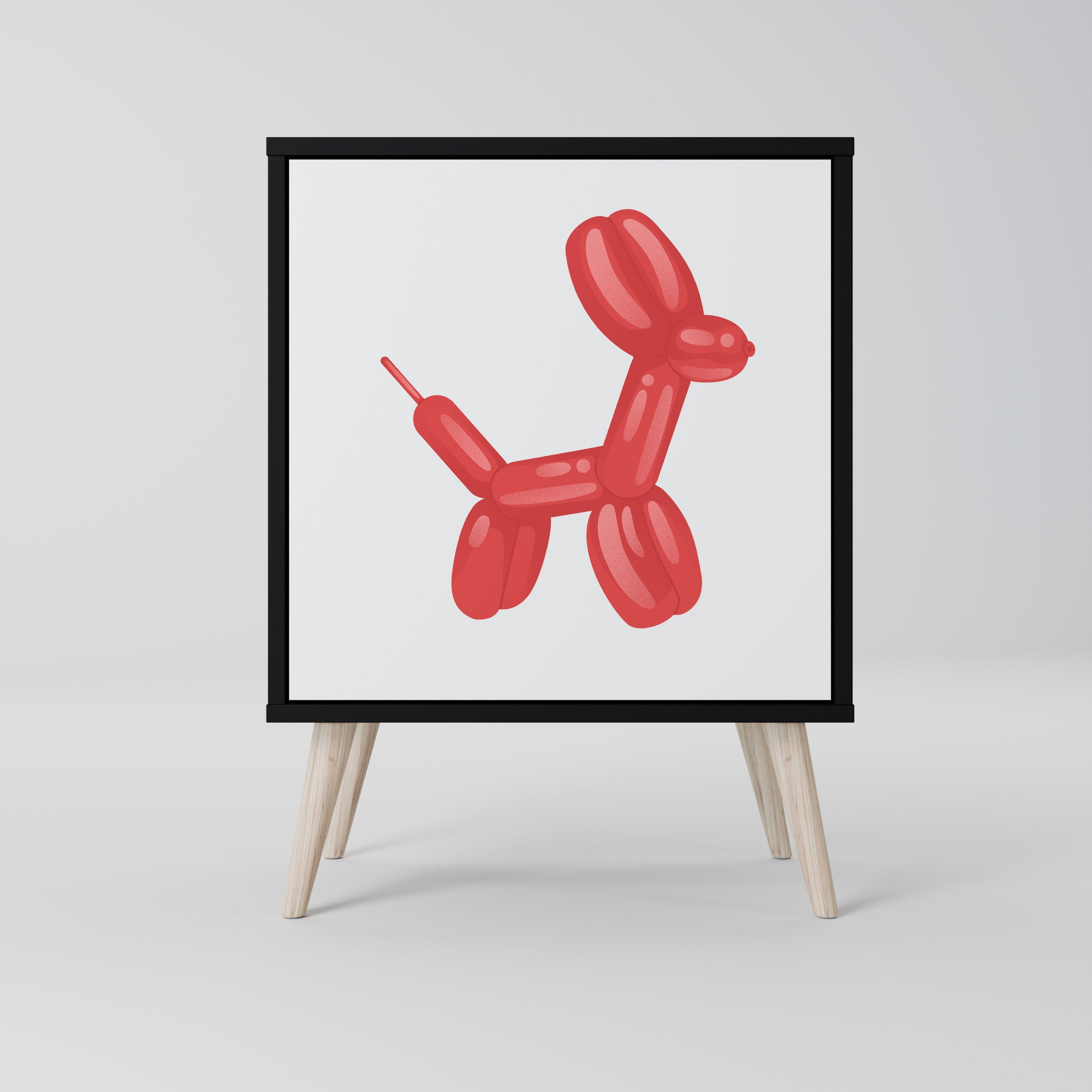 CHILDHOOD MEMORY Aparador de 1 Porta em Acabamento Preto