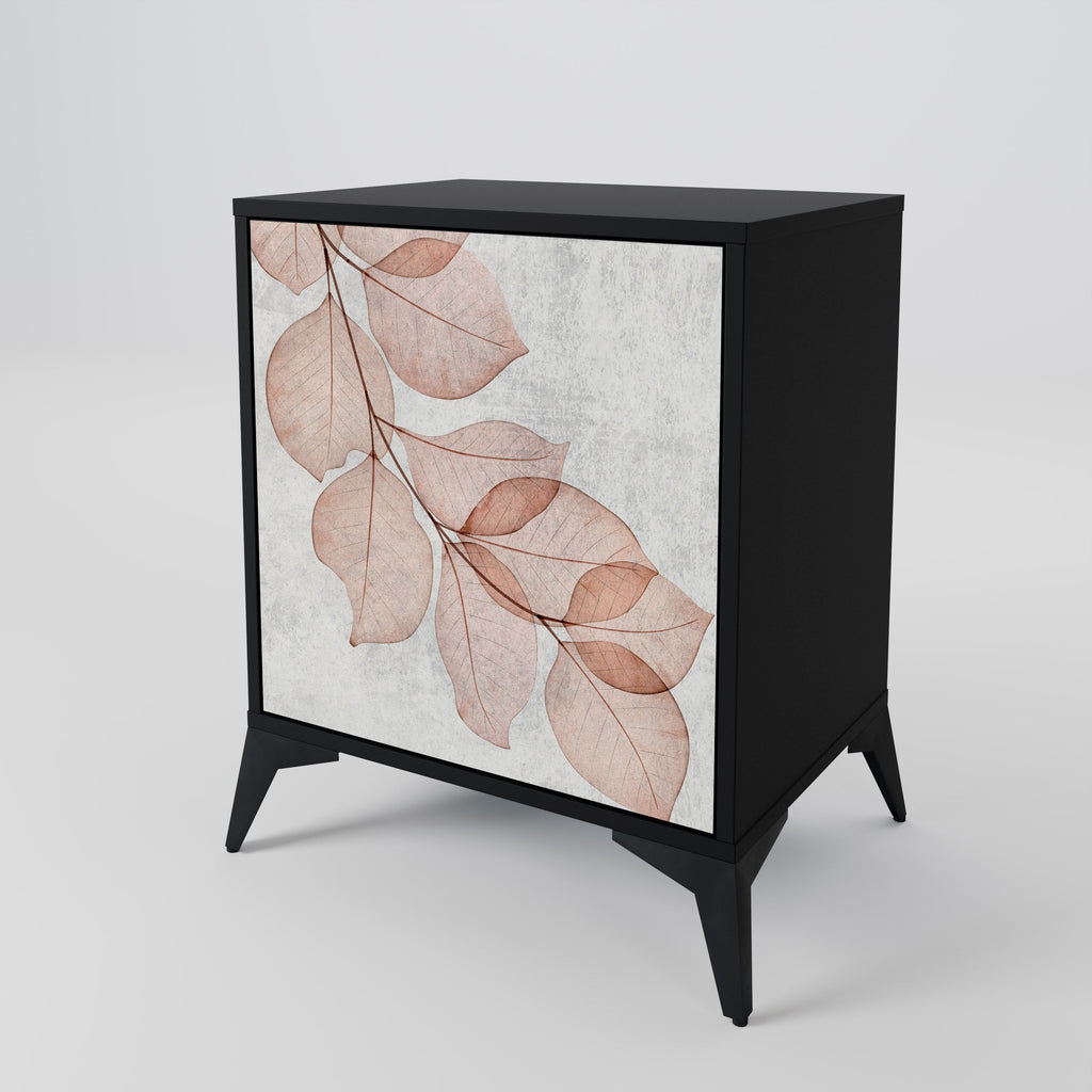 AUTUMN FRAGILITY 1-Door Sideboard in Black Finish