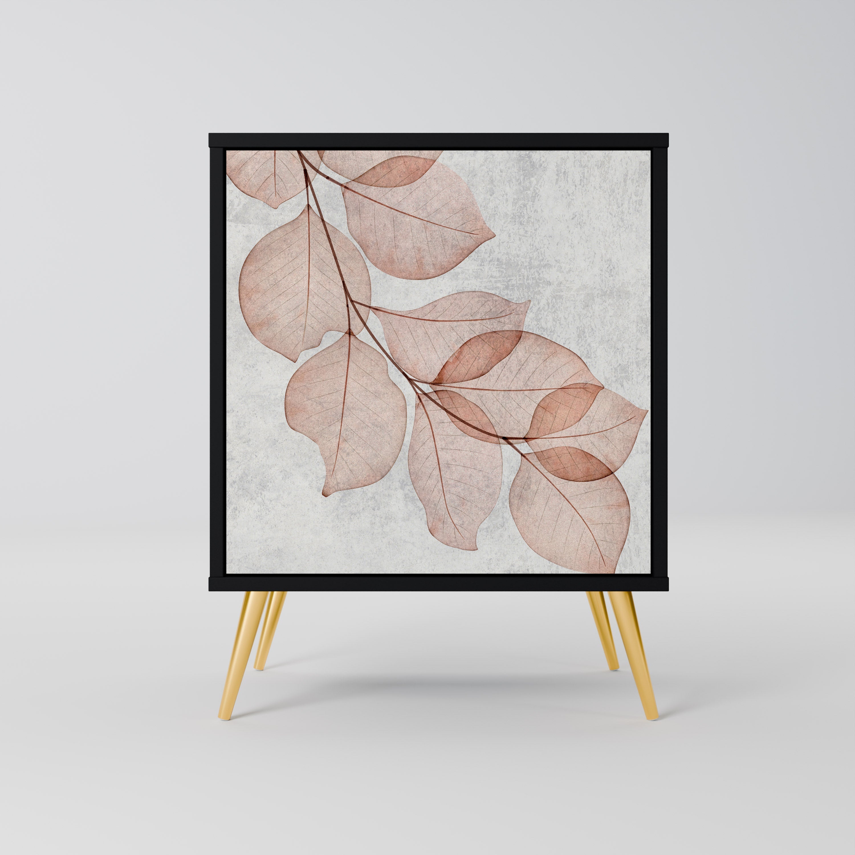 AUTUMN FRAGILITY Aparador de 1 Porta em Acabamento Preto